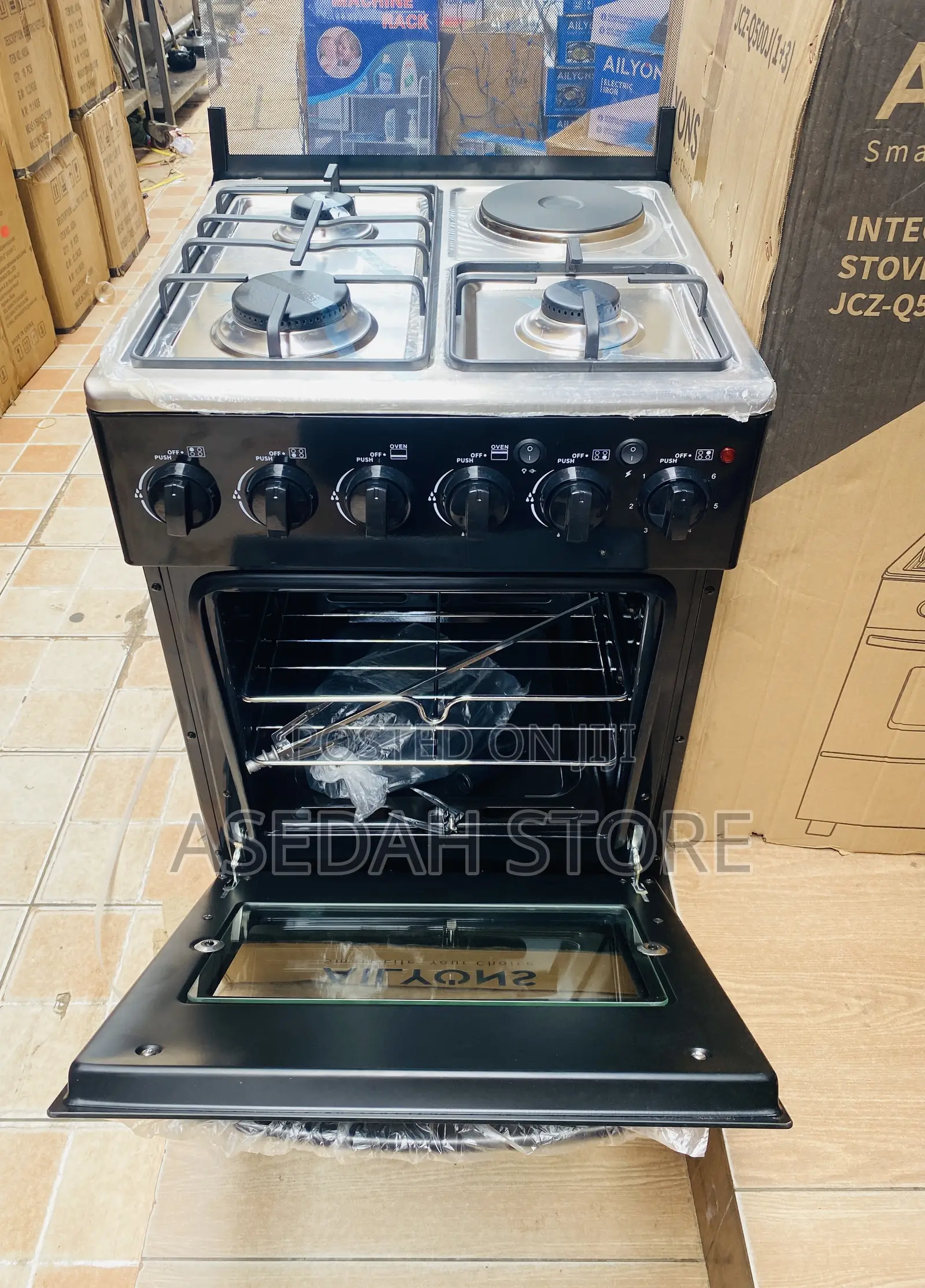 Ailyons 4 Burner Gas Stove With Oven 50*50