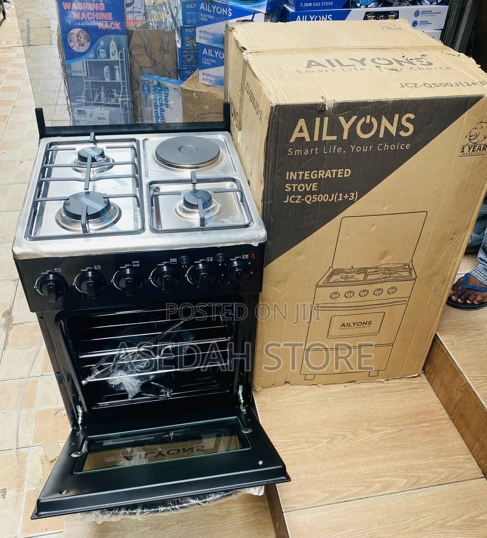 Ailyons 4 Burner Gas Stove With Oven 50*50