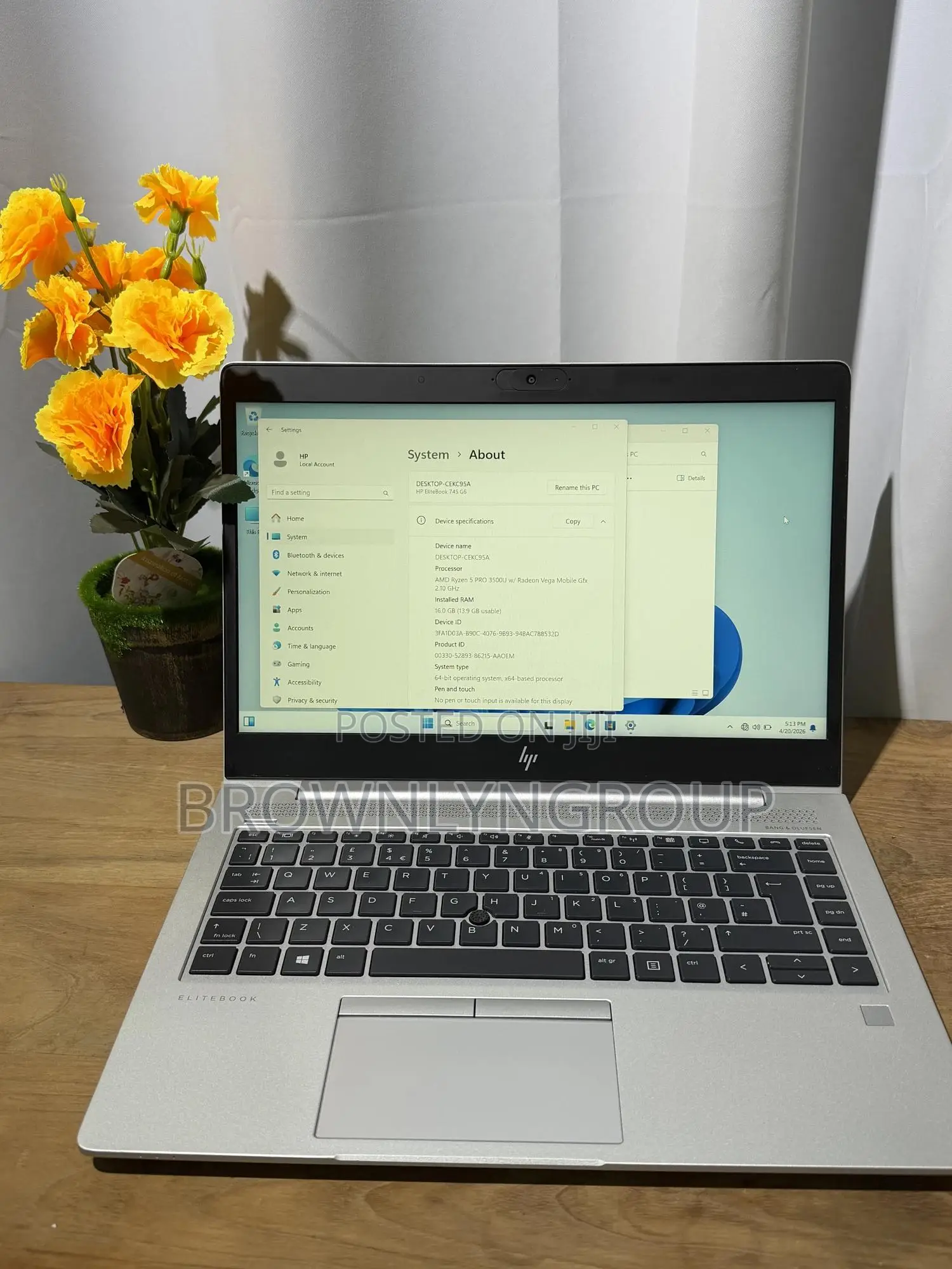 Laptop HP EliteBook 745 G6 16GB AMD Ryzen 5 SSD 256GB
