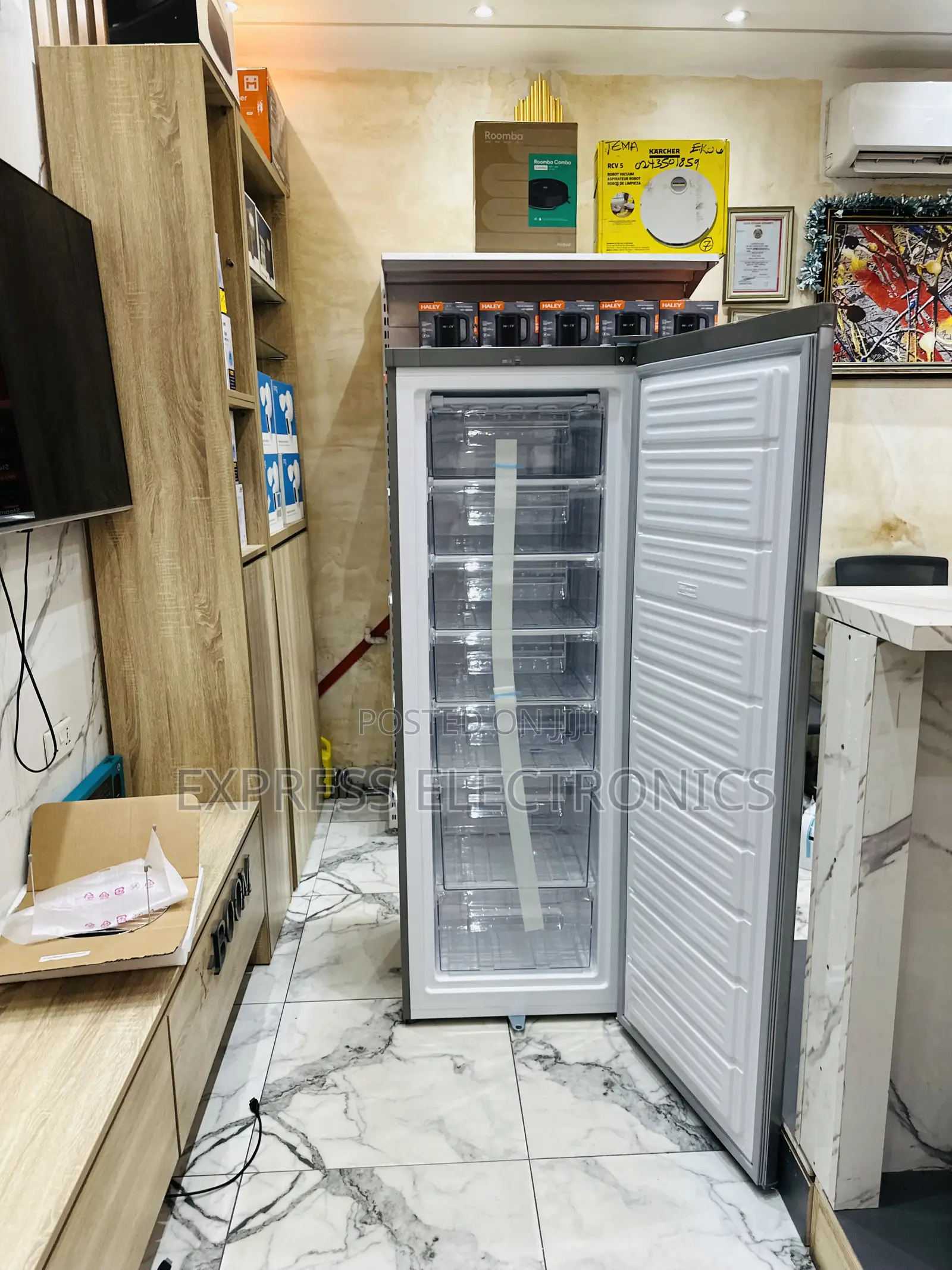 Authentic Sleek Grey Color Upright Freezer Nasd1-33