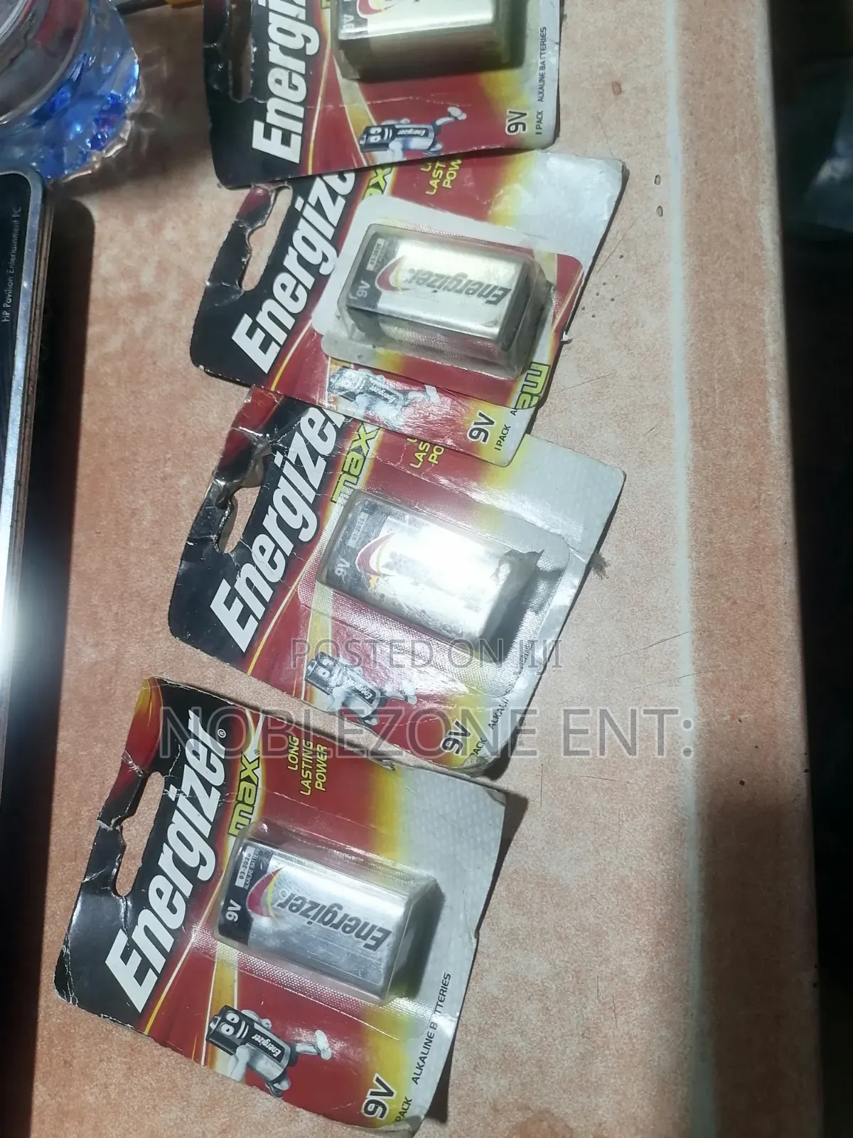 9v. Energizer Battery