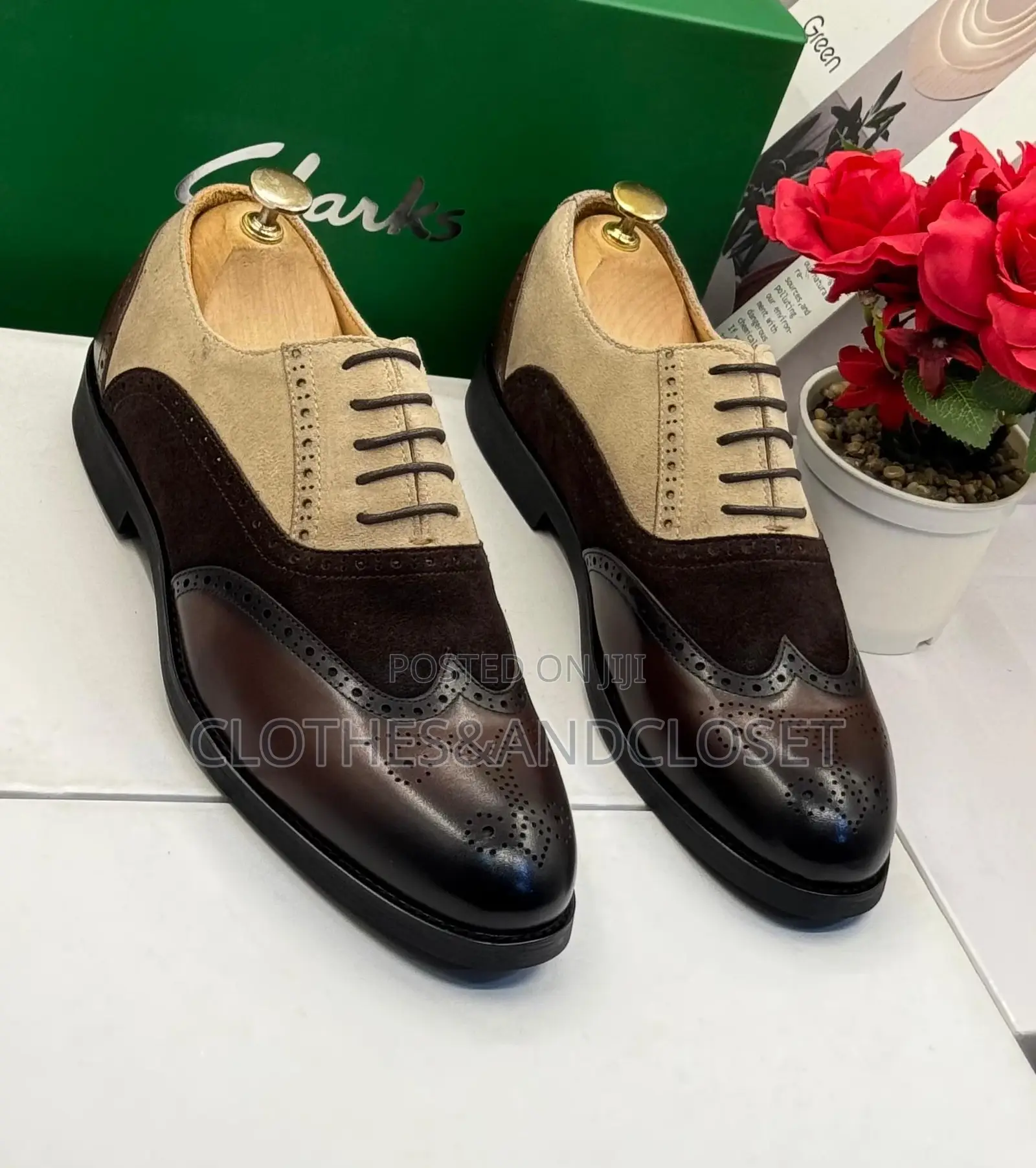 Clarks Brand Classic Oxford Brogue Shoes