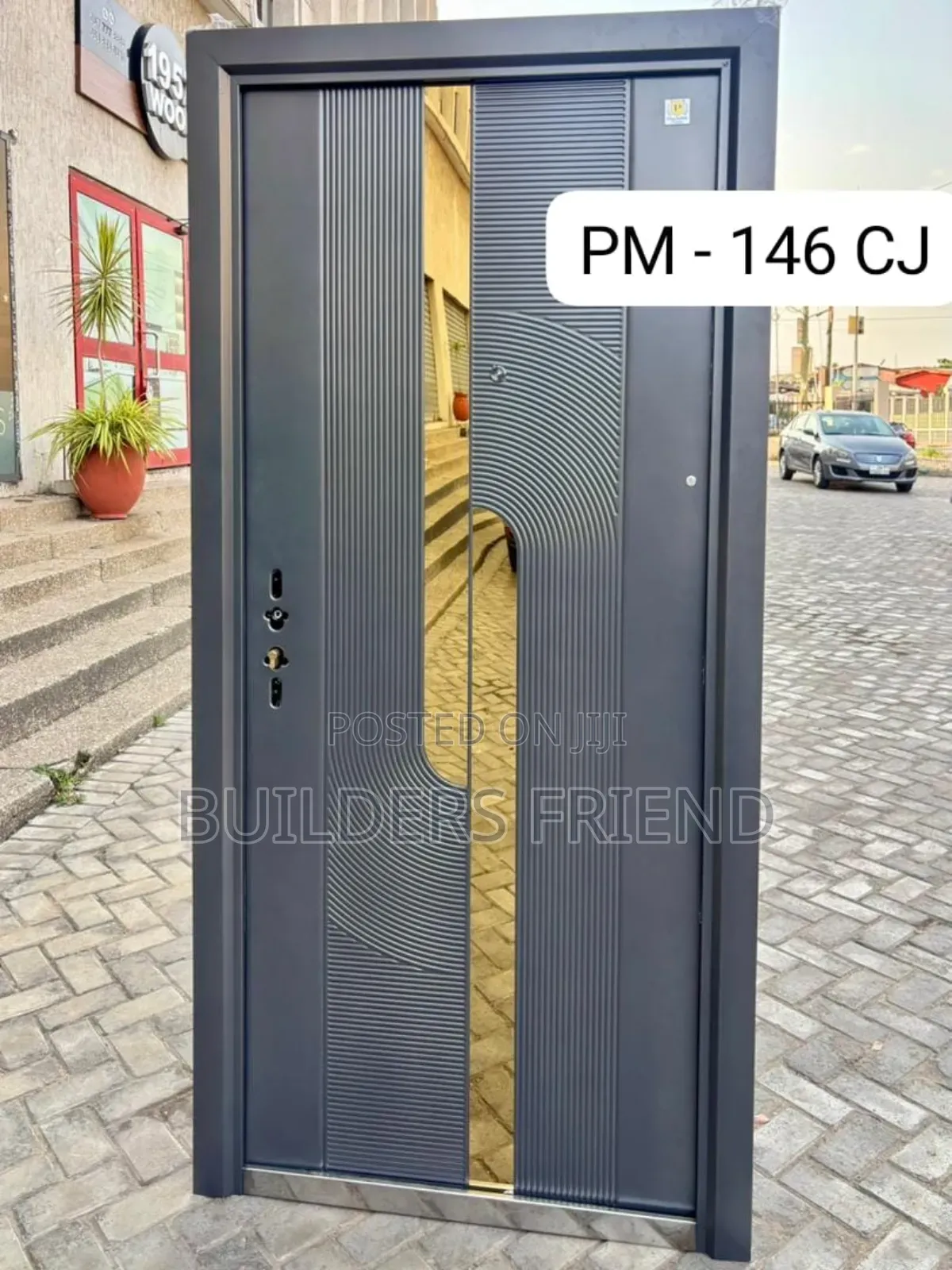 Gray Antirust Single Standard Stainless Security Door+Locks