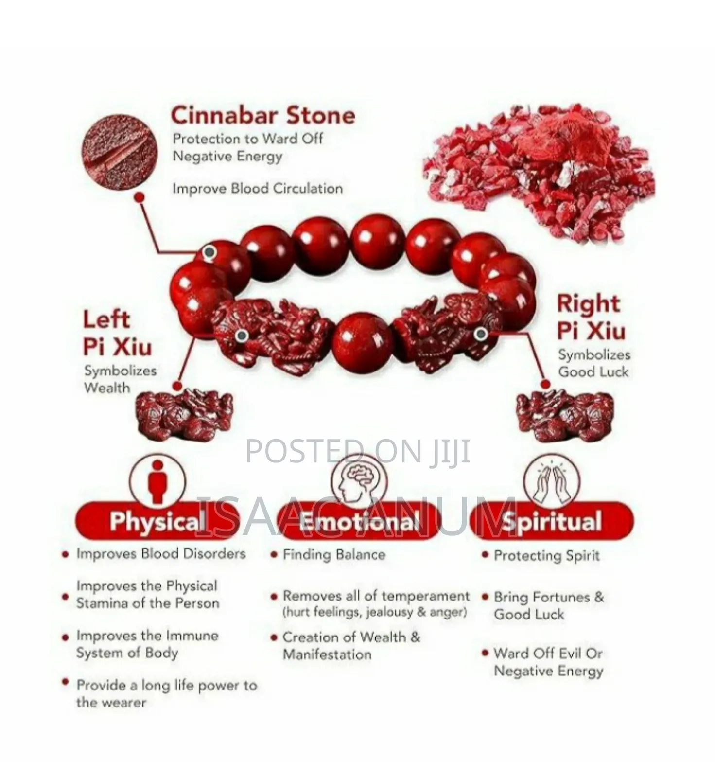 Feng Shui Pixiu Wealth and Good Luck Bracelet