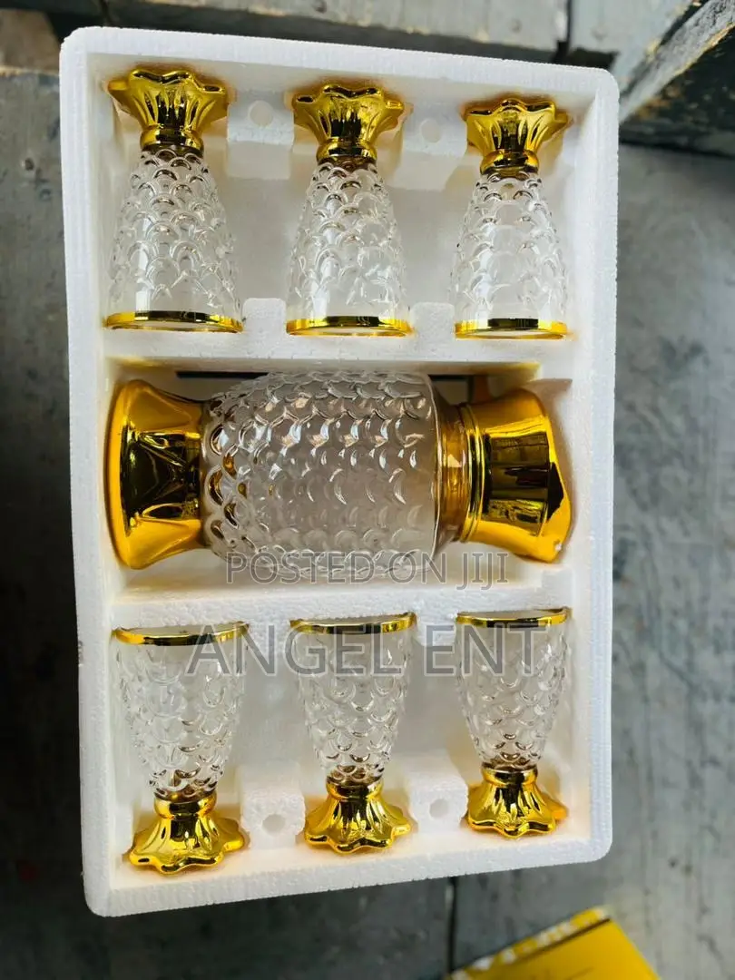 7-Piece Glass Drinking Set Available as Seen (Location: Kumasi)