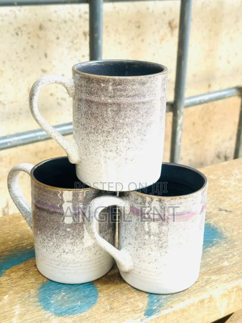 3 Pieces Set Ceramic Pumpkin-Shaped Mug (Location: Kumasi)