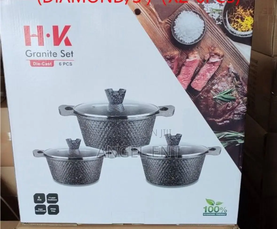 3 Set Granite Heavy Non-Stick Cookware Available (Location: Kumasi)