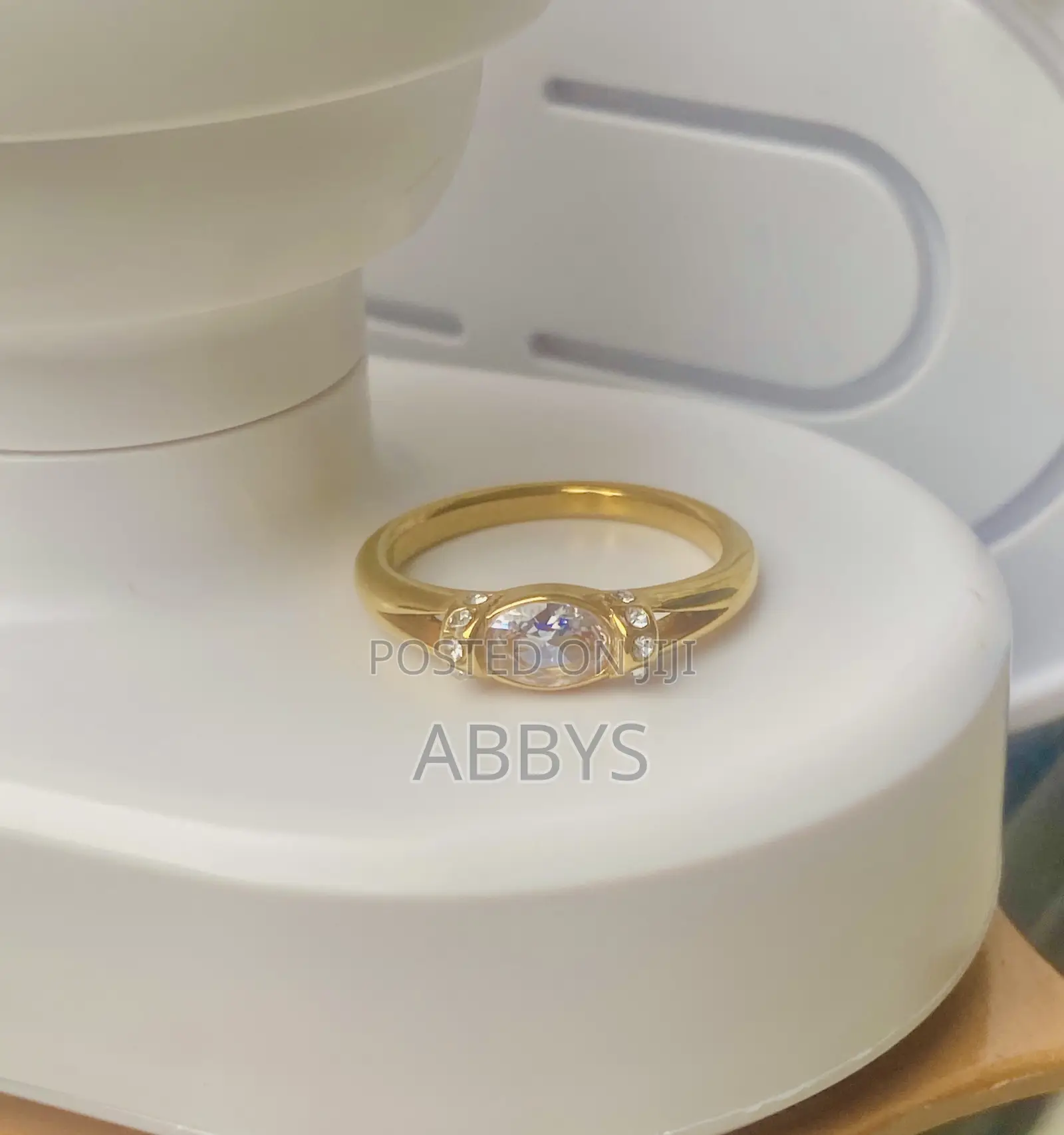 Oval Cut Cubic Zirconia Engagement/Promise Ring