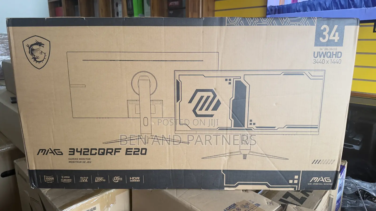 Msi 34", WQHD Curved, 200hz, 0.5ms, HDR Gaming Monitor