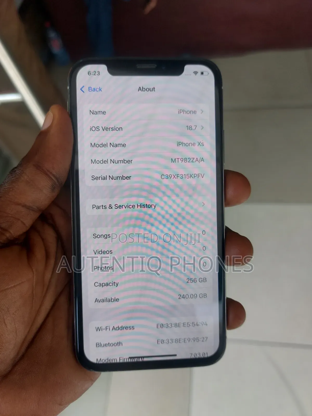 Apple iPhone XS 256 GB Silver