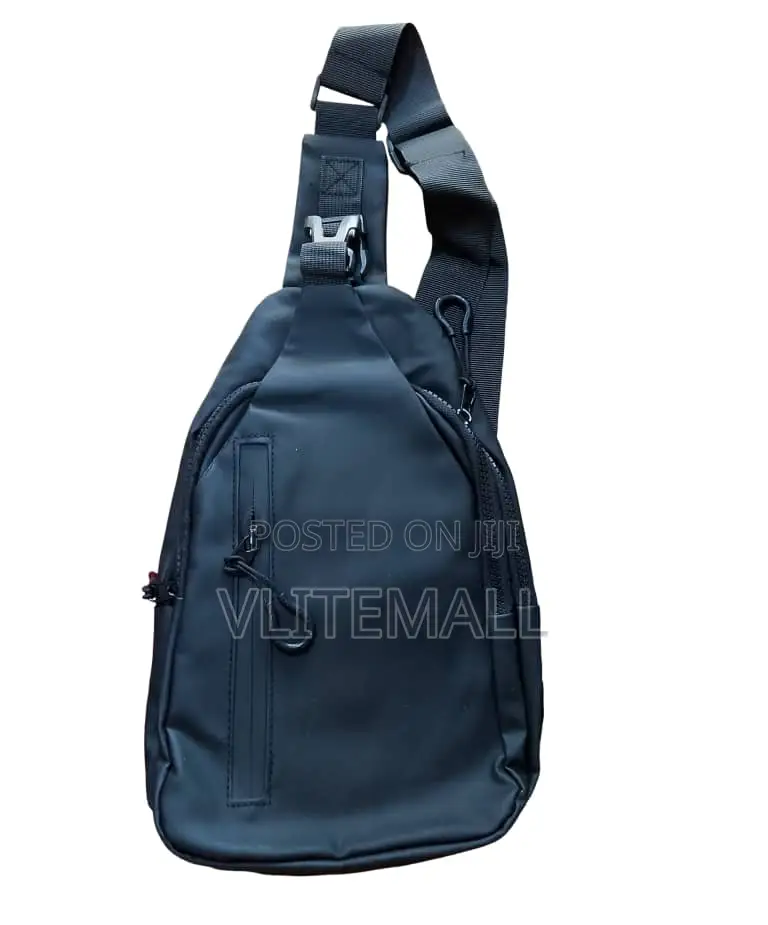 Sling Bag Black Water-Resistant Crossbody