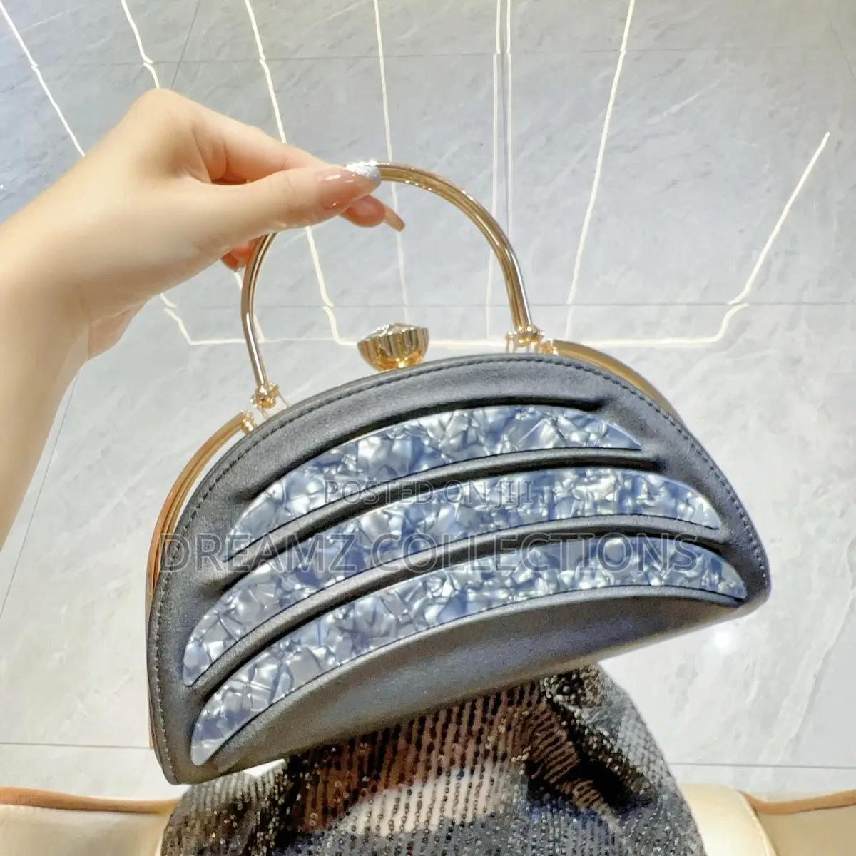 Textured Panel Handbag