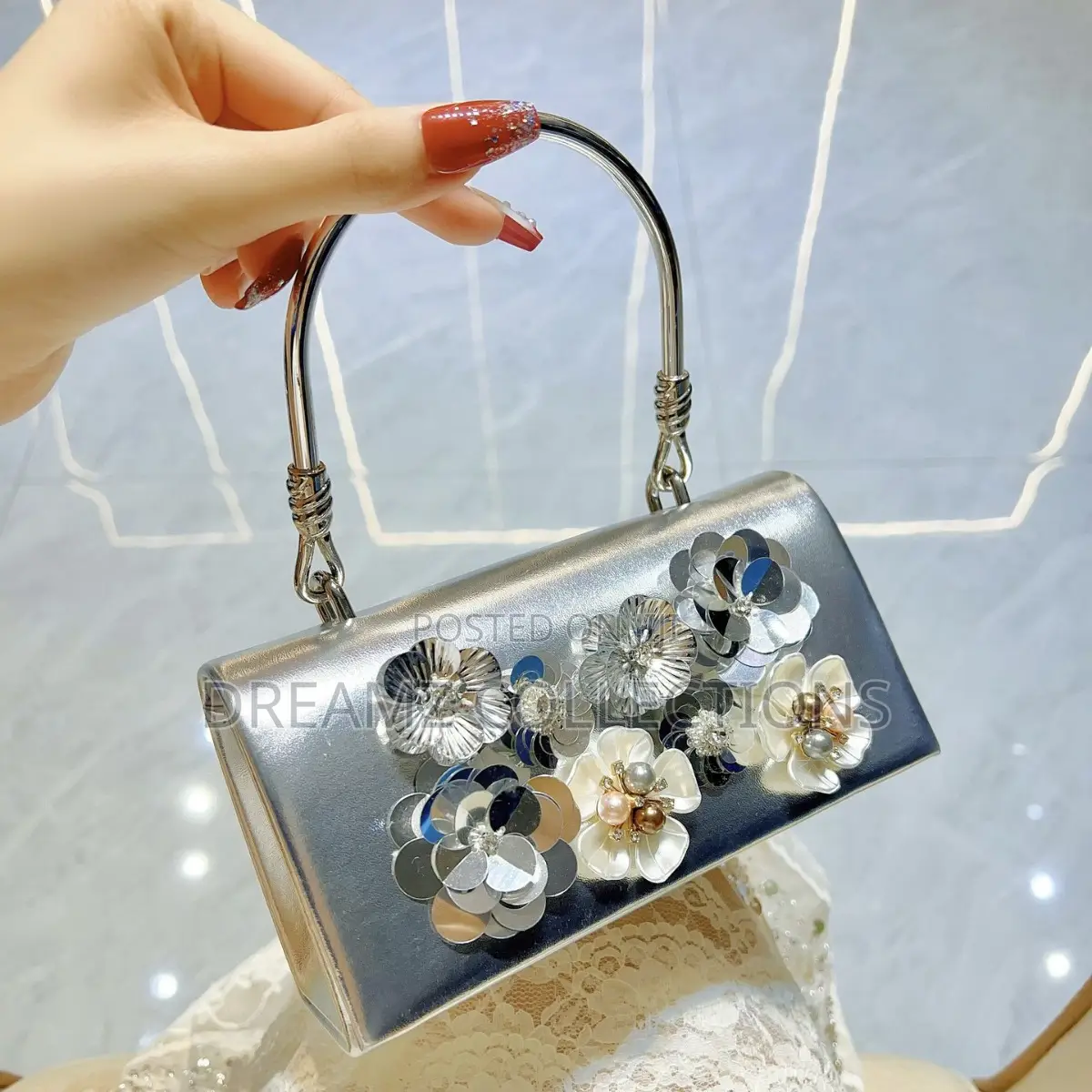 Pearl Floral Handbag