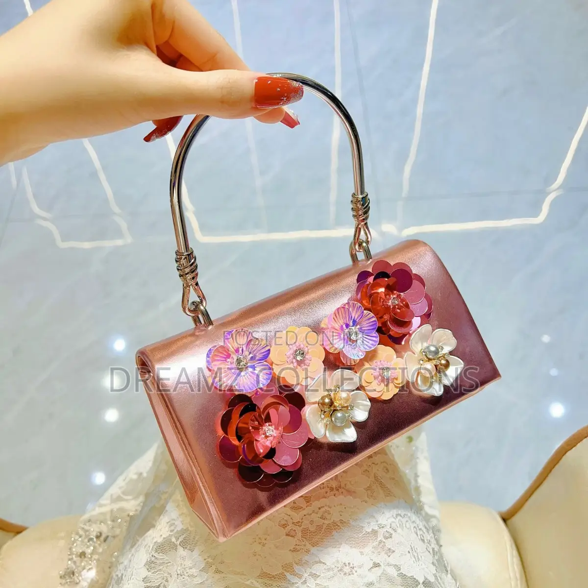 Pearl Floral Handbag