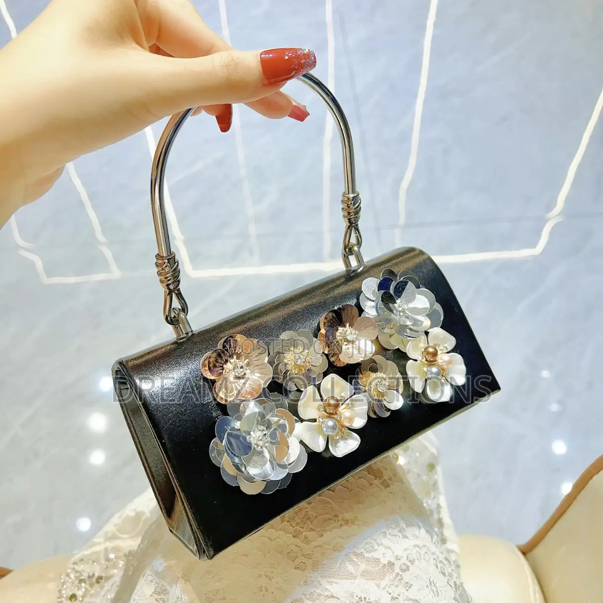 Pearl Floral Handbag