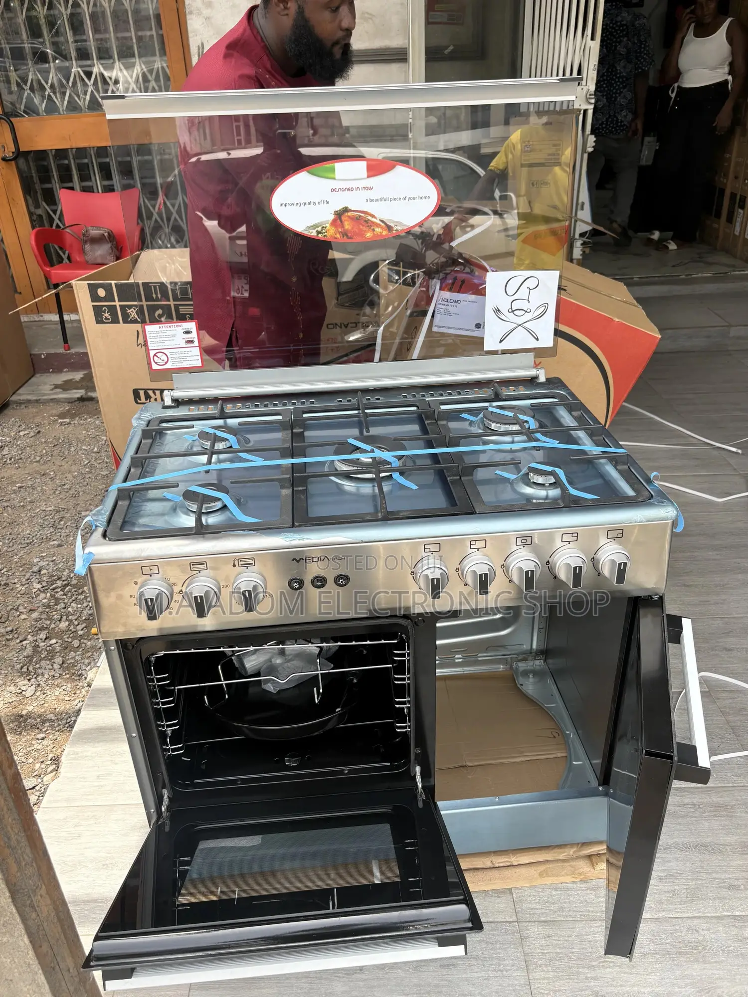 Midea Tech Gray Color 60x90cm Gas Cooker