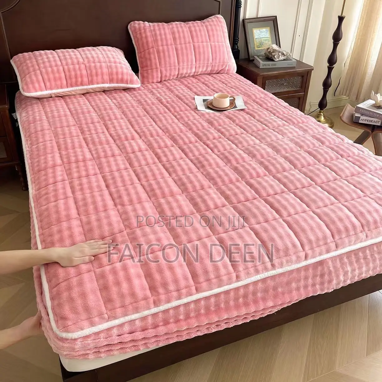 Pure Cotton Thick Fluffy Mattress Covers (Available in Diff Colors