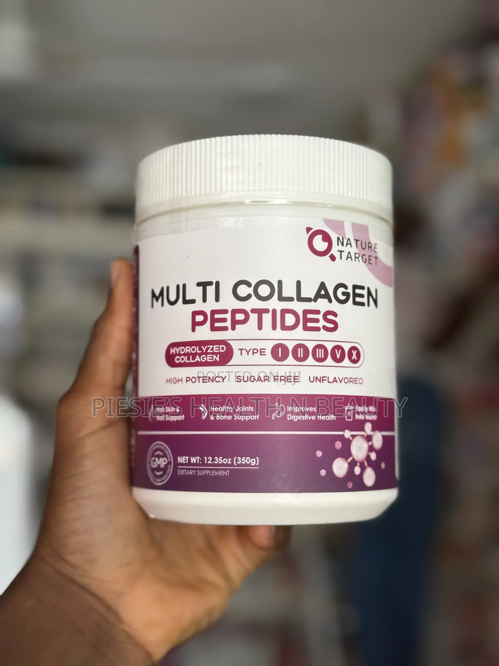Nature Target Multi Collagen Peptides Powder - Type I, Ii, Iii, V, X