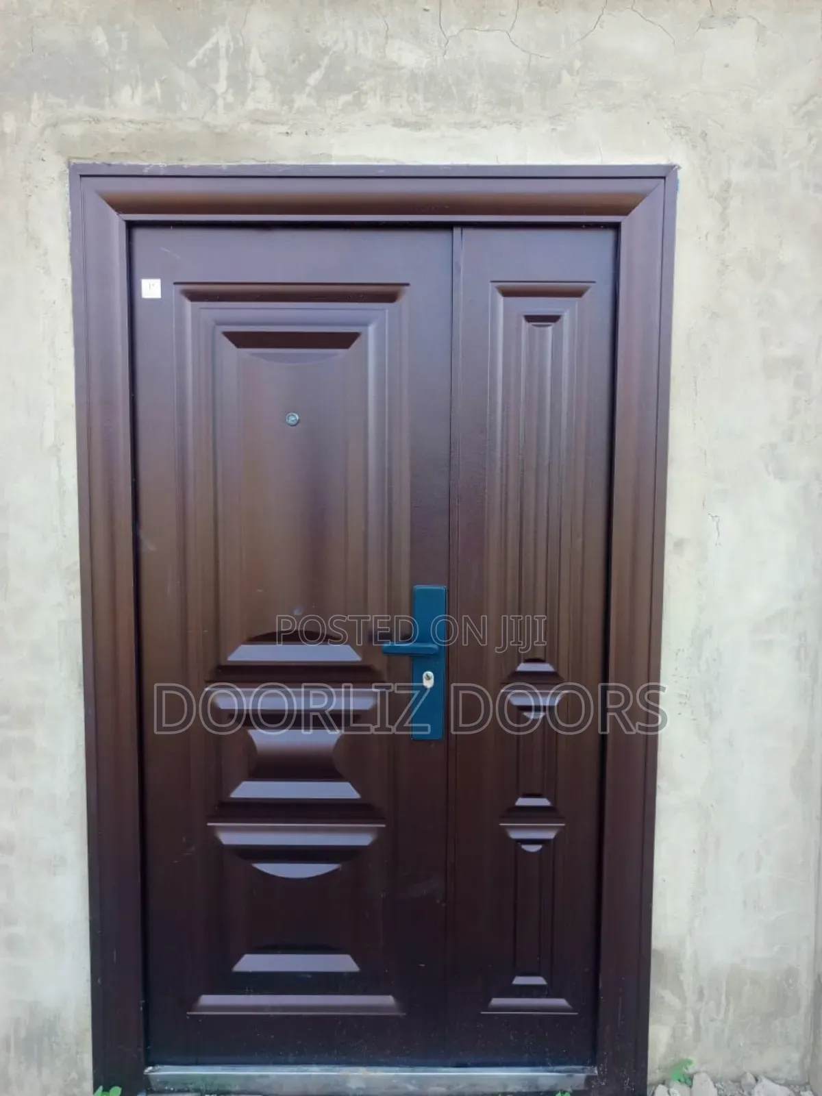Brown Security Door With Accessories