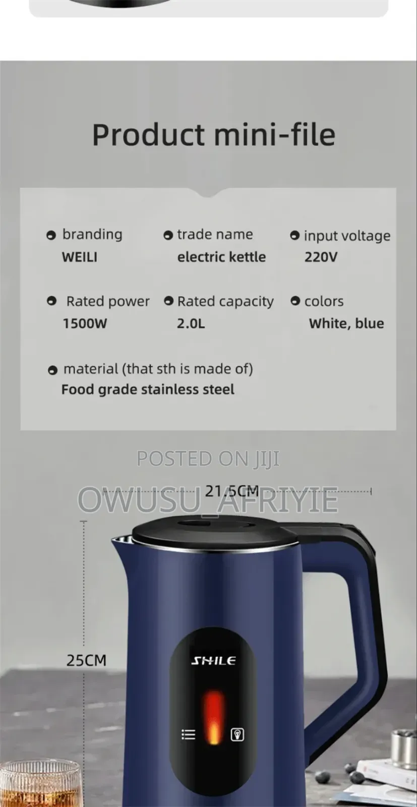2.2l Stainless Steel Electric Kettle