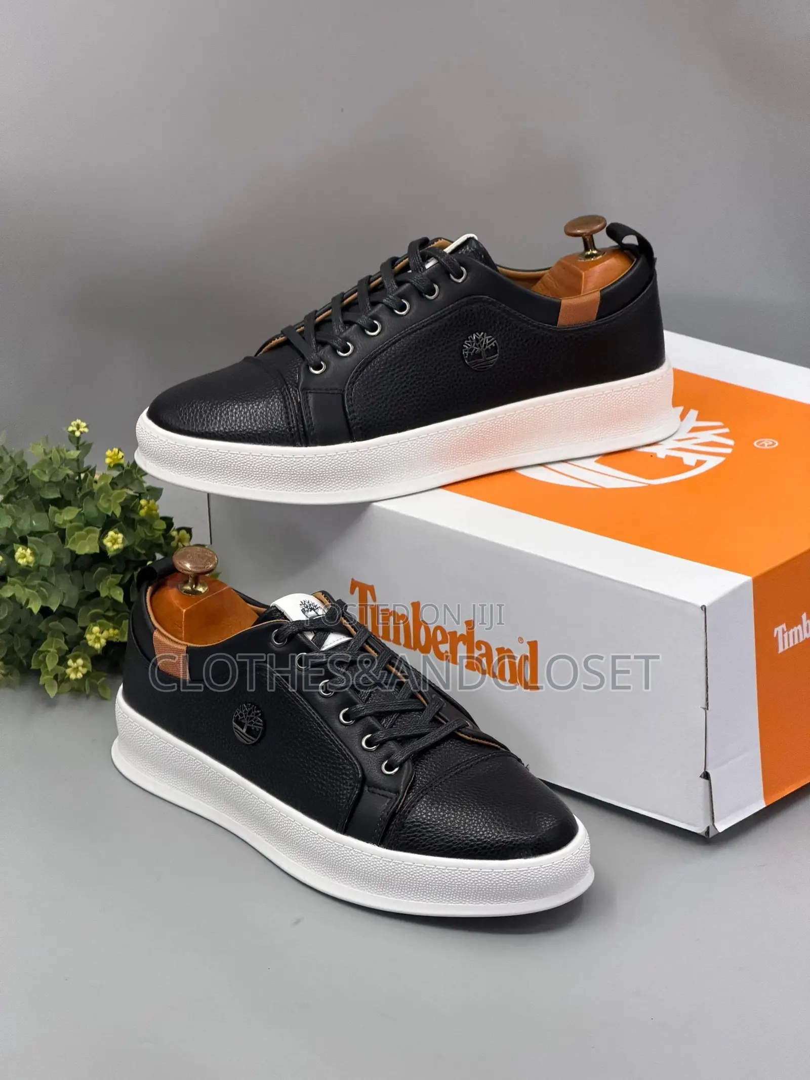 Timberland Sneakers Featuring a Black Leather Upper