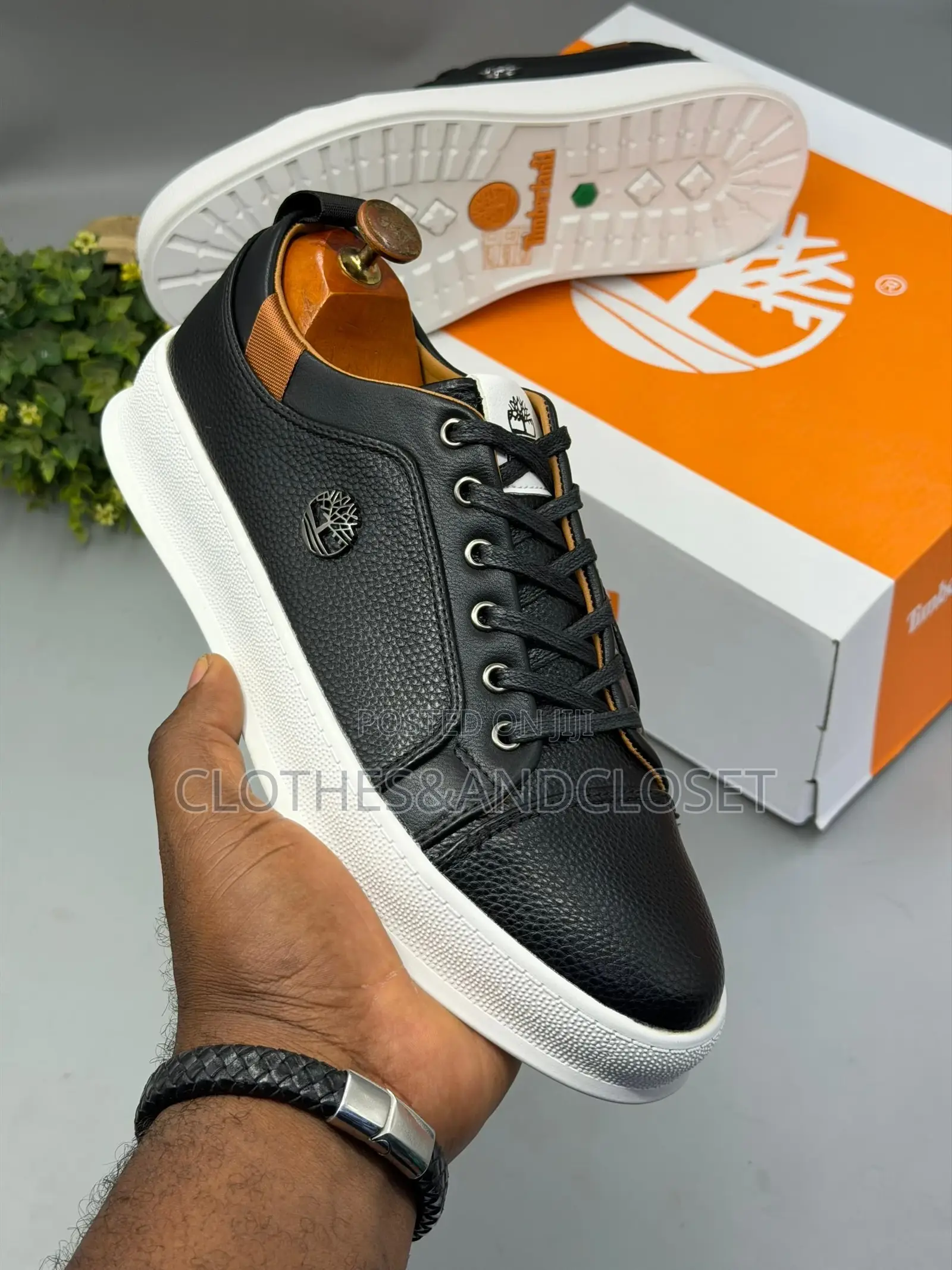 Timberland Sneakers Featuring a Black Leather Upper