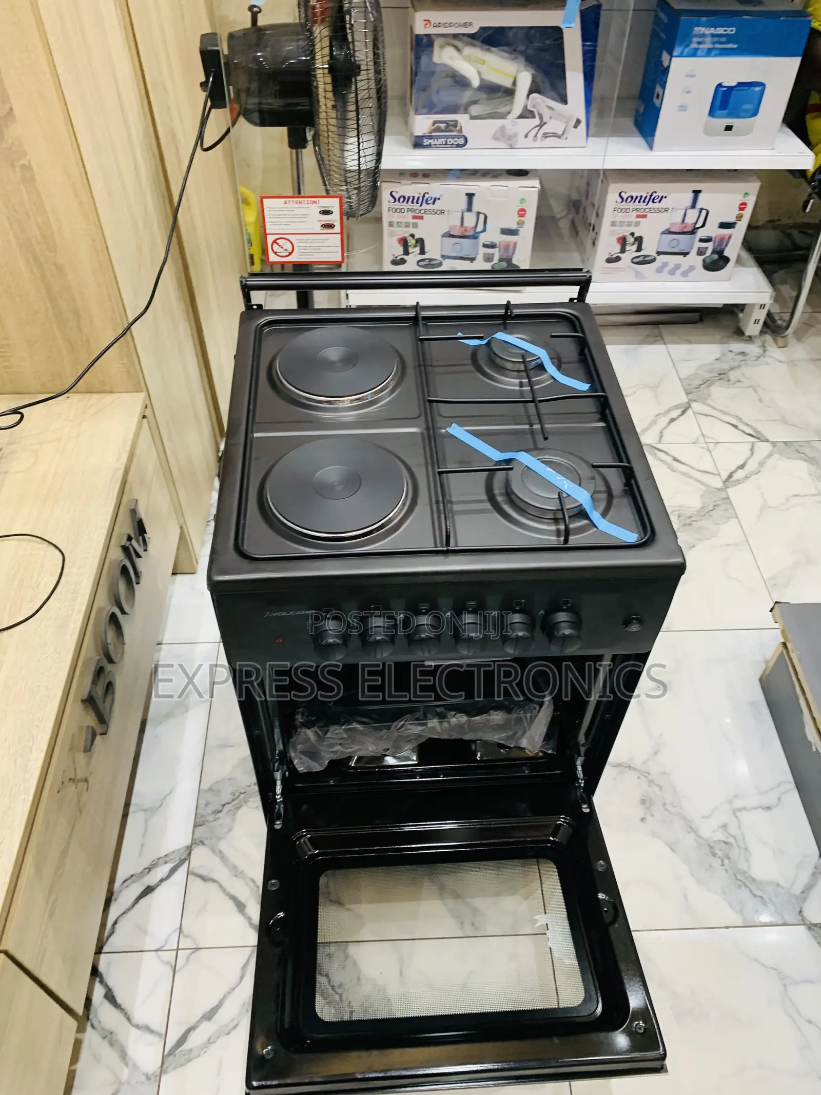 Ultra Modern Sleek Black Gas Electric Volcano 2-2