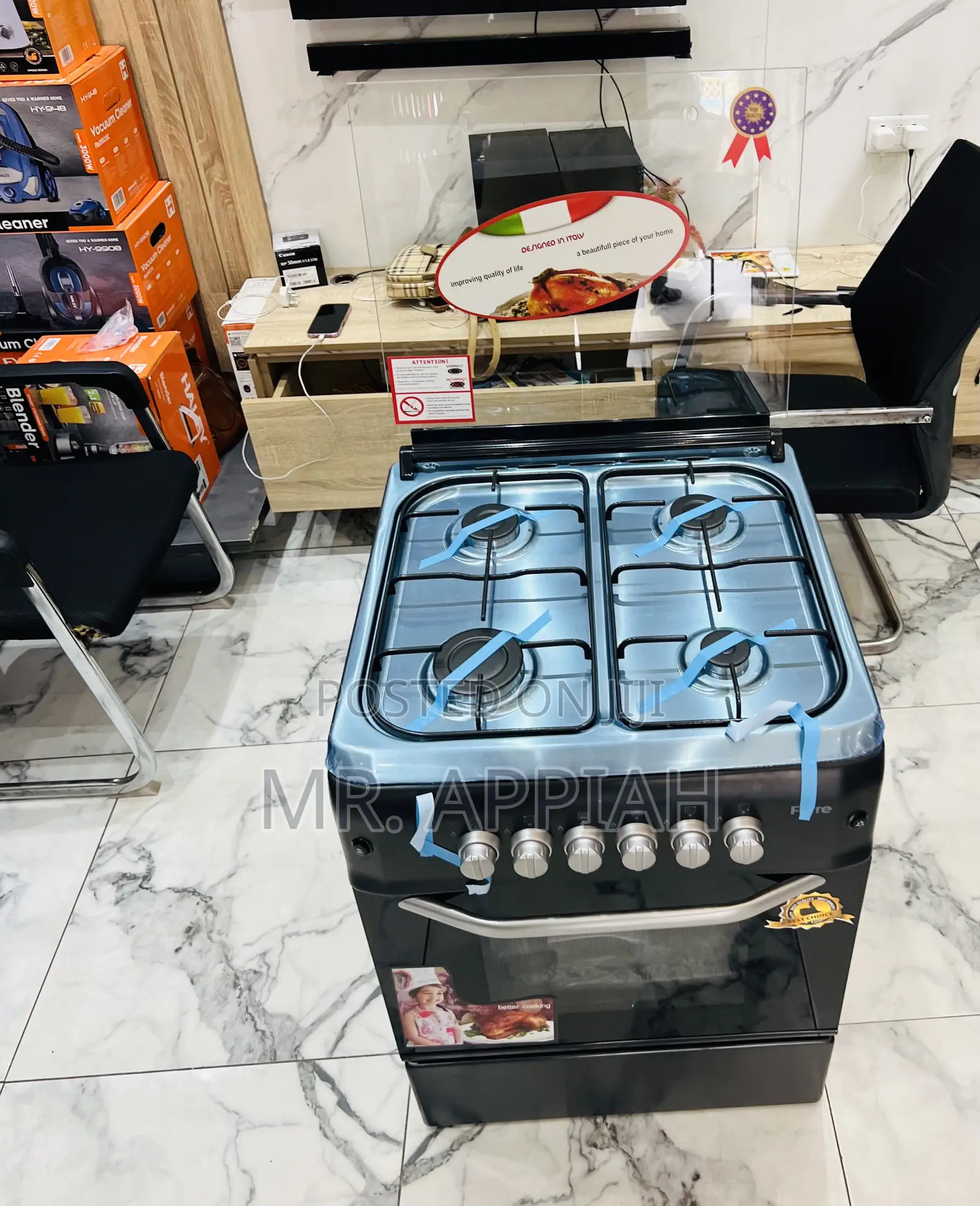 Fresh in Box Ferre 4 Burner Freestanding Gas Cooker With Oven.