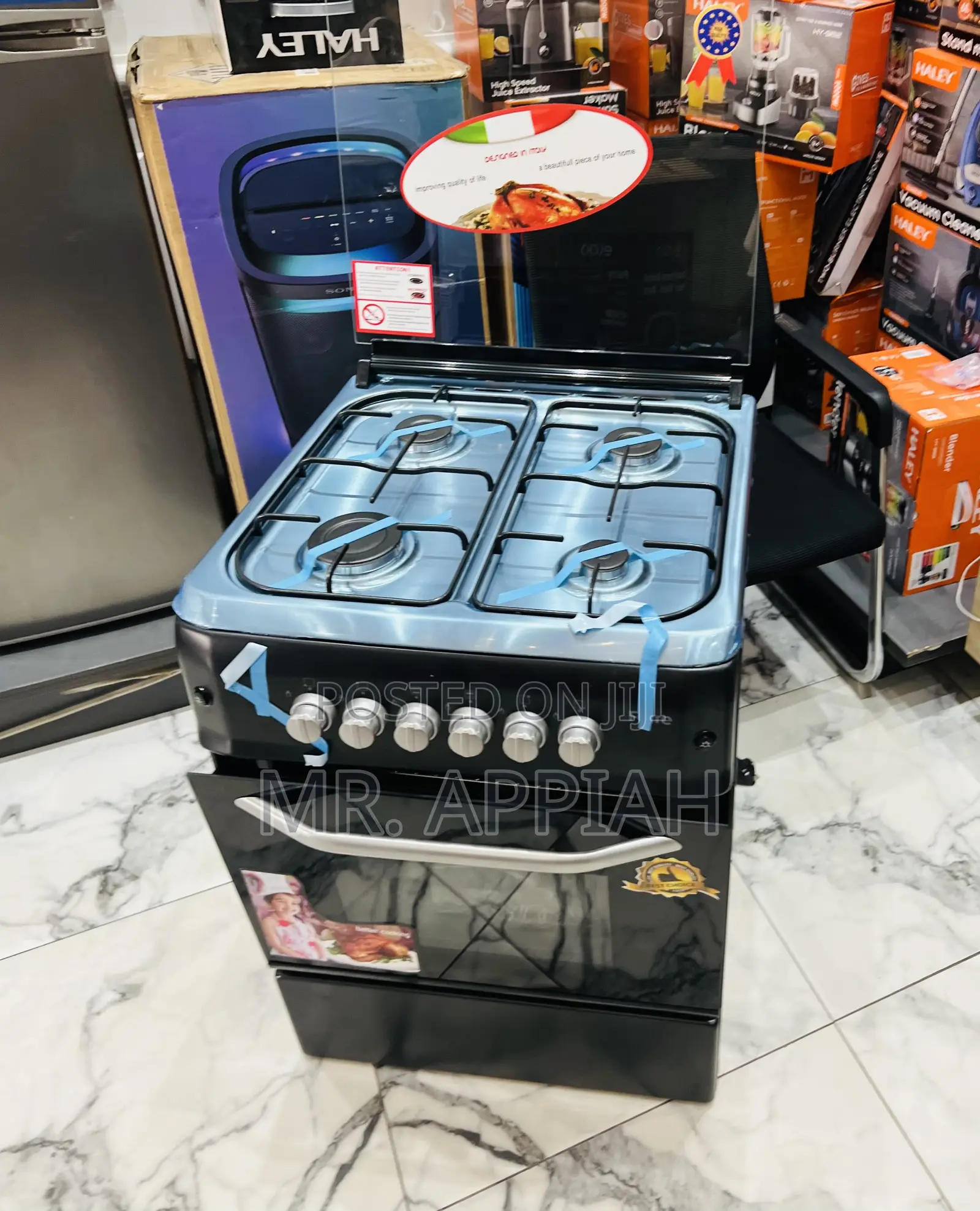 Get Unique Ferre 4 Burner Freestanding Gas Cooker With Oven Grill