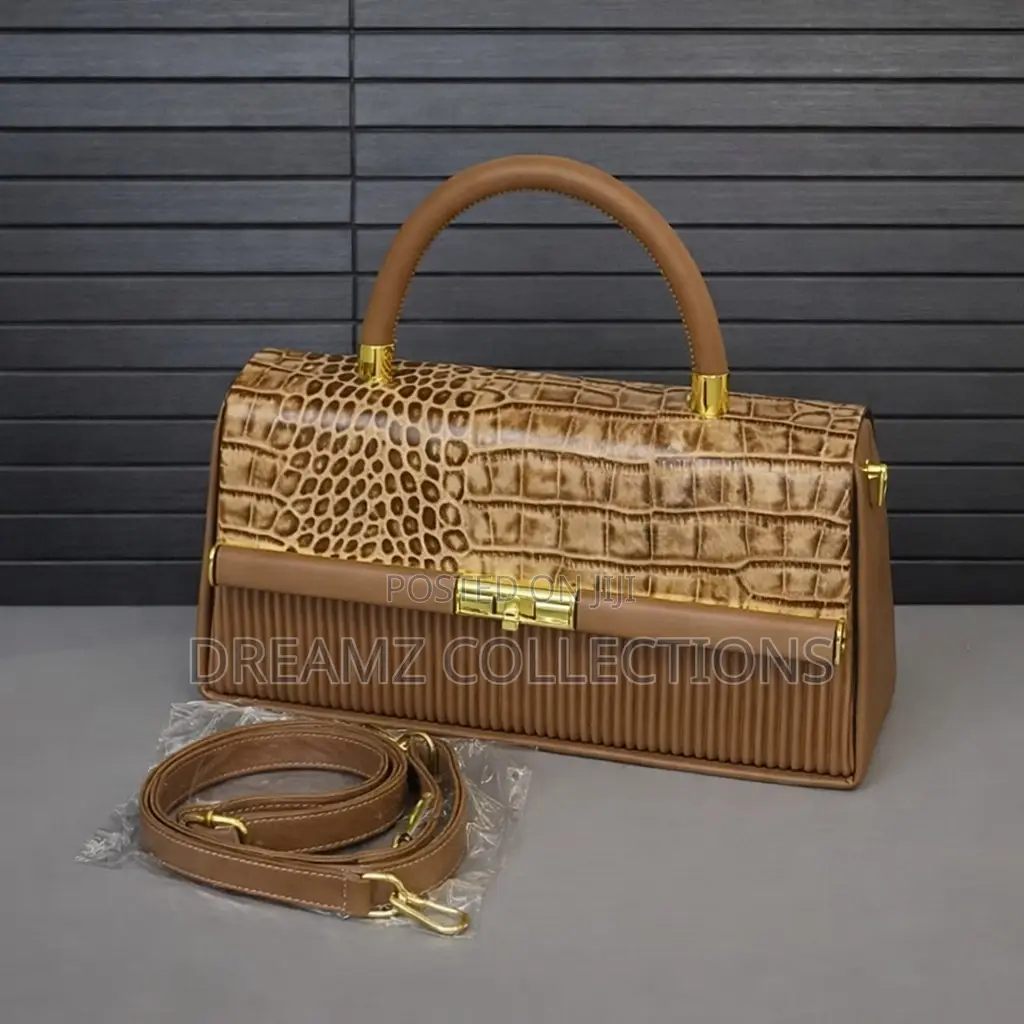 Textured Contrast Luxury Handbag