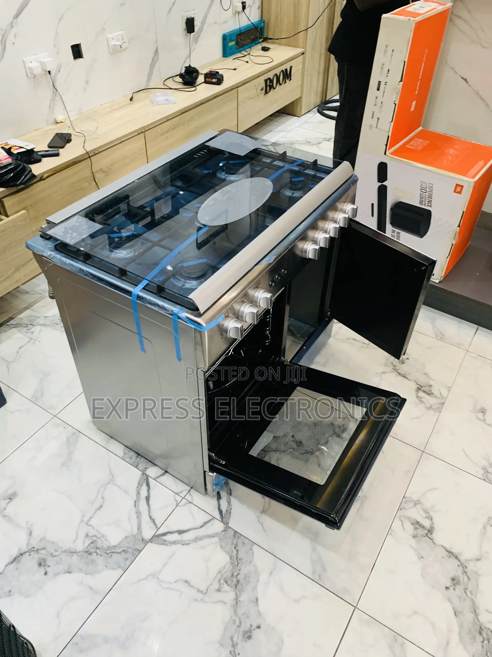 Highly Recommended Sliver Gas Cooker Oven 5burner 60/90