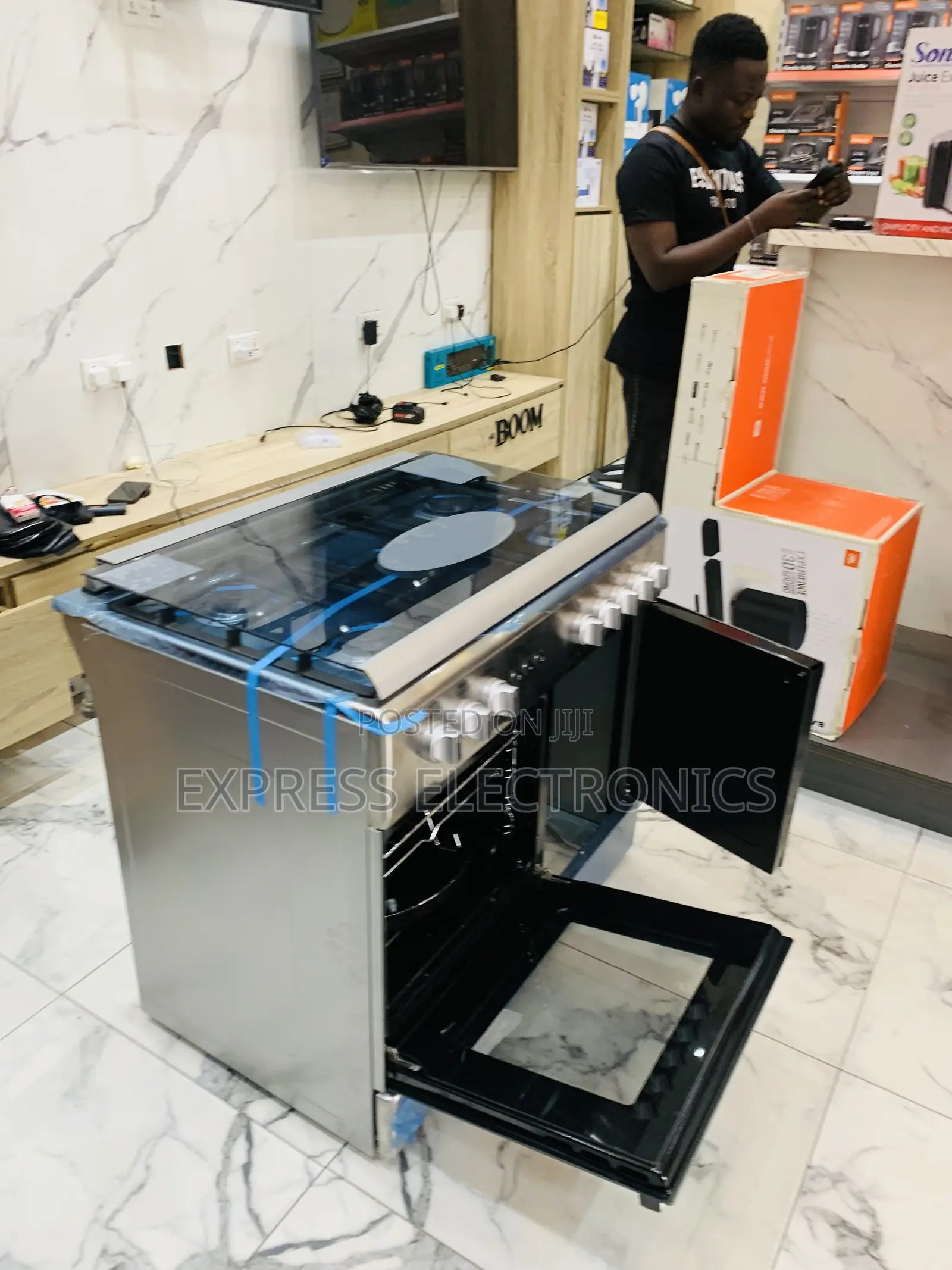 Ultra Modern Sleek Gas Cooker Oven Rotisserie 5burner 60/90