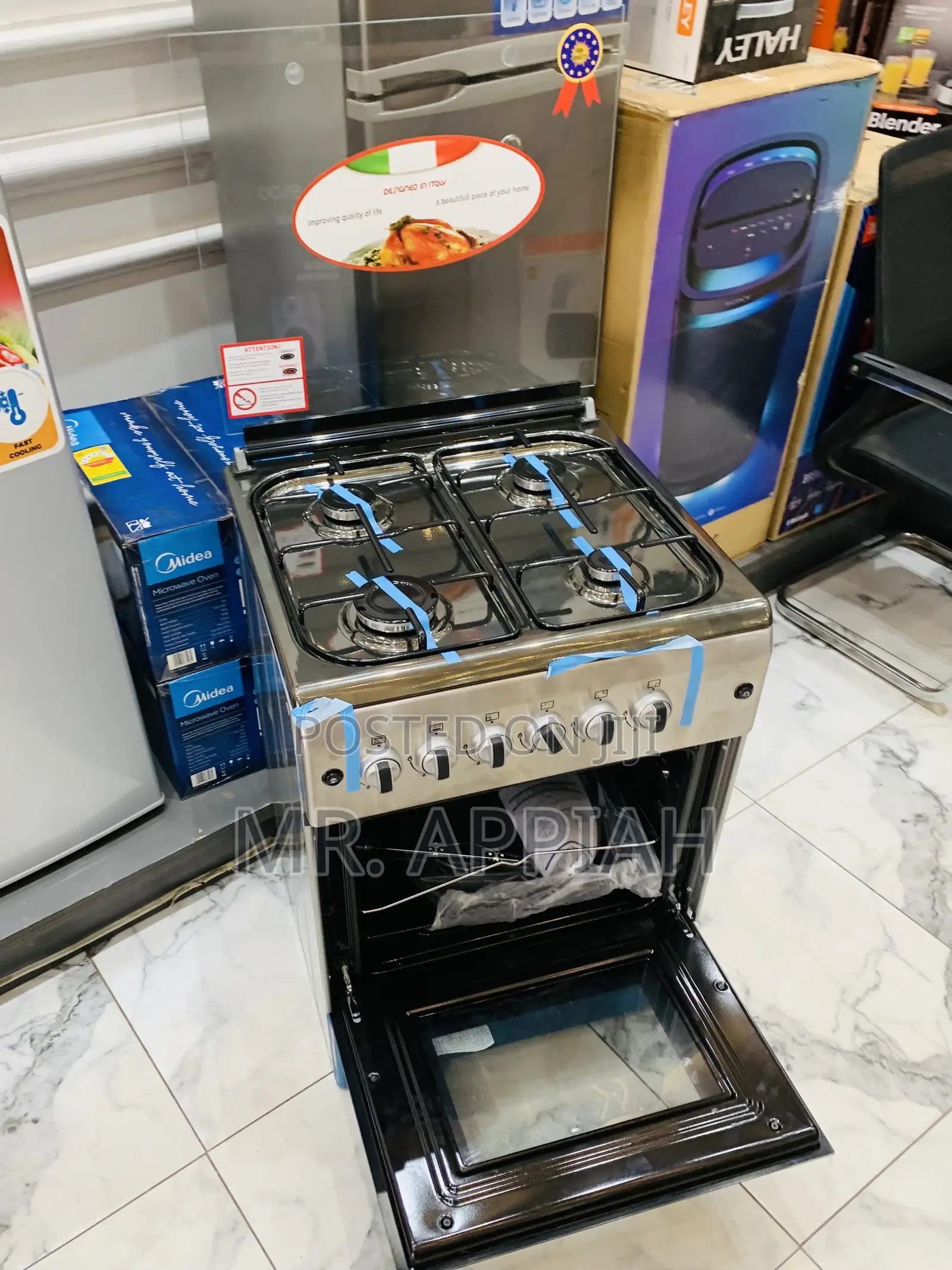 Buy Affordable Ferre 60x60 4 Burner Freestanding Cooker(Gray).