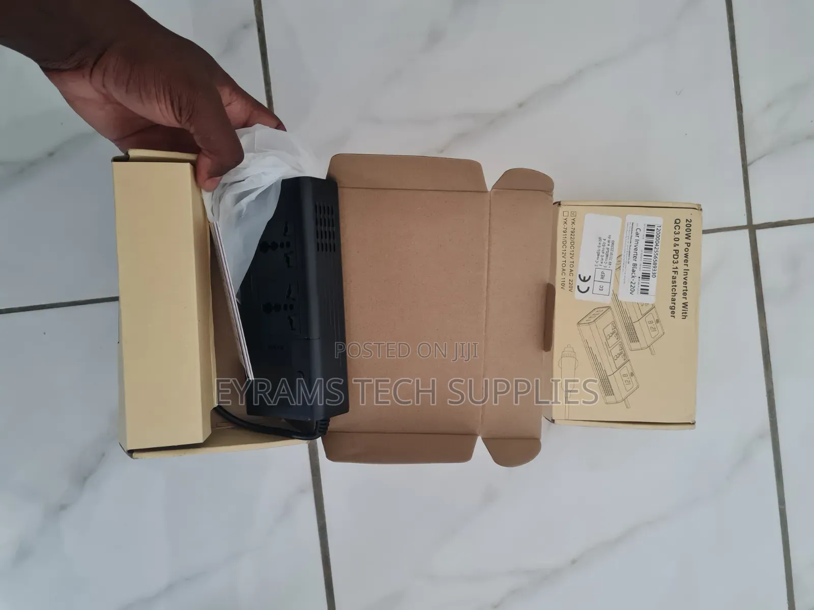 200w Car Power Inverter Dual Usb Type-C Sockets Power