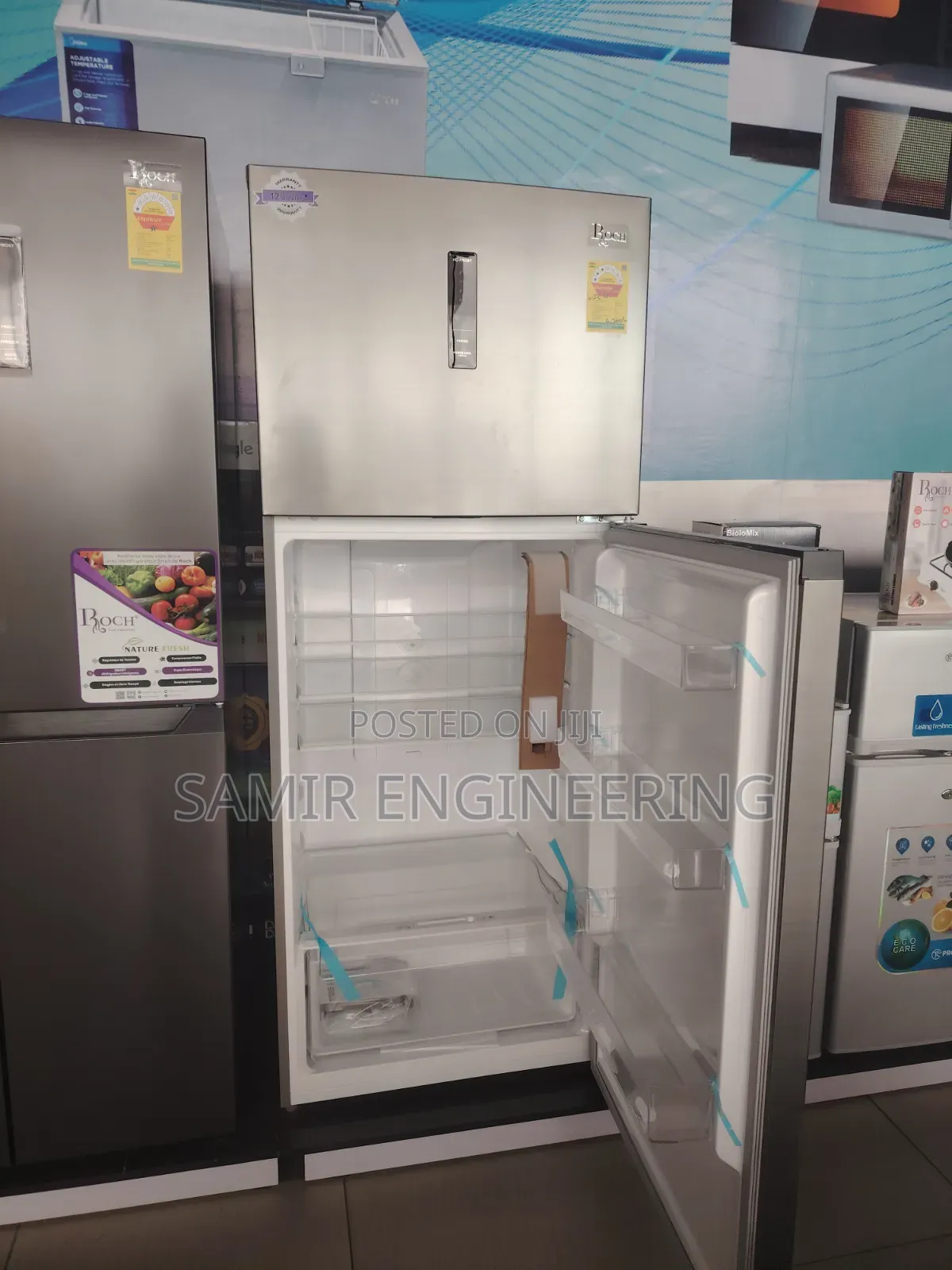Roch 415l No Frost Double Door Refrigerator (Rfr-525dt-B)
