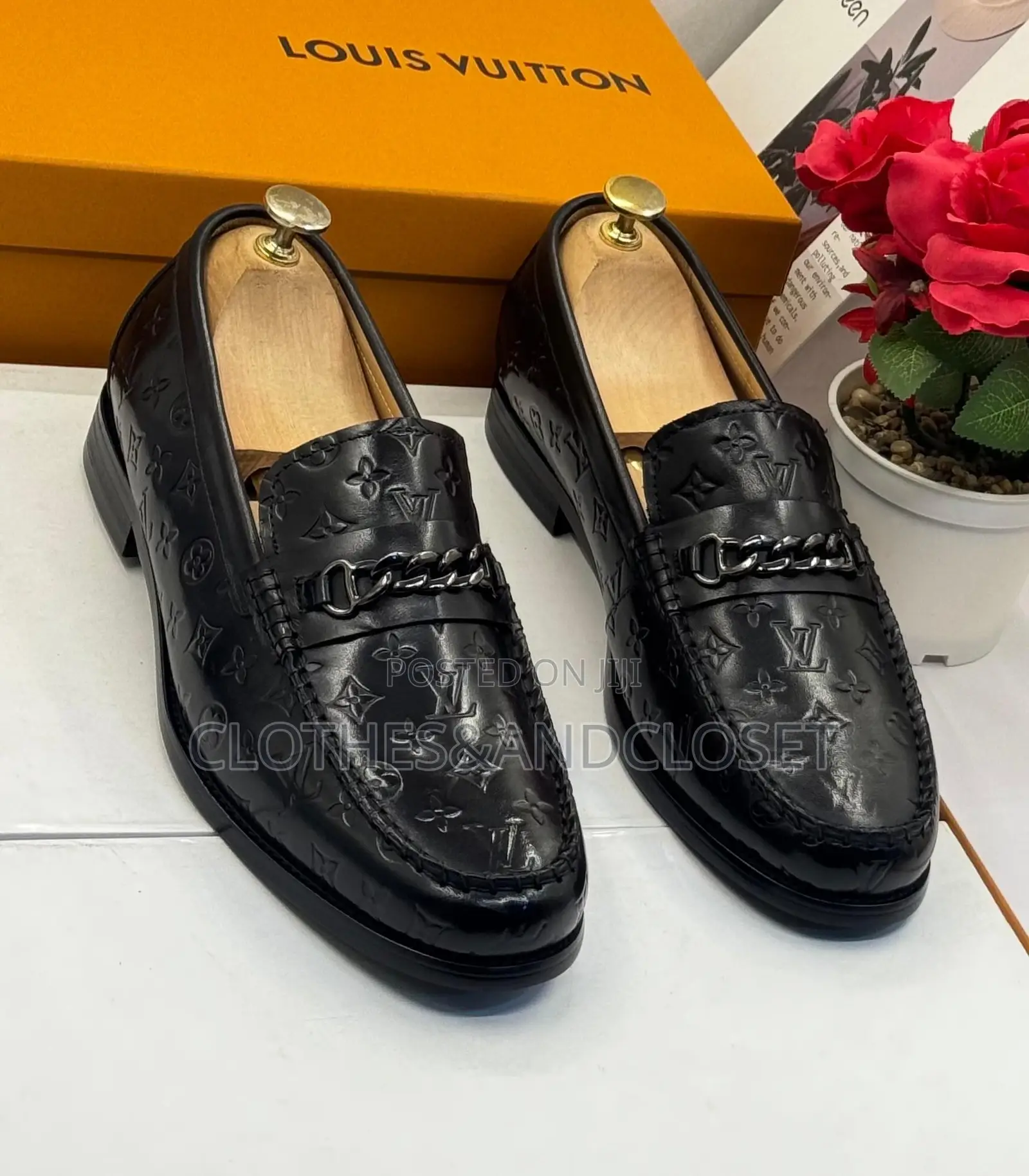 Louis Vuitton Major Loafers in Black Monogram Embossed Leather