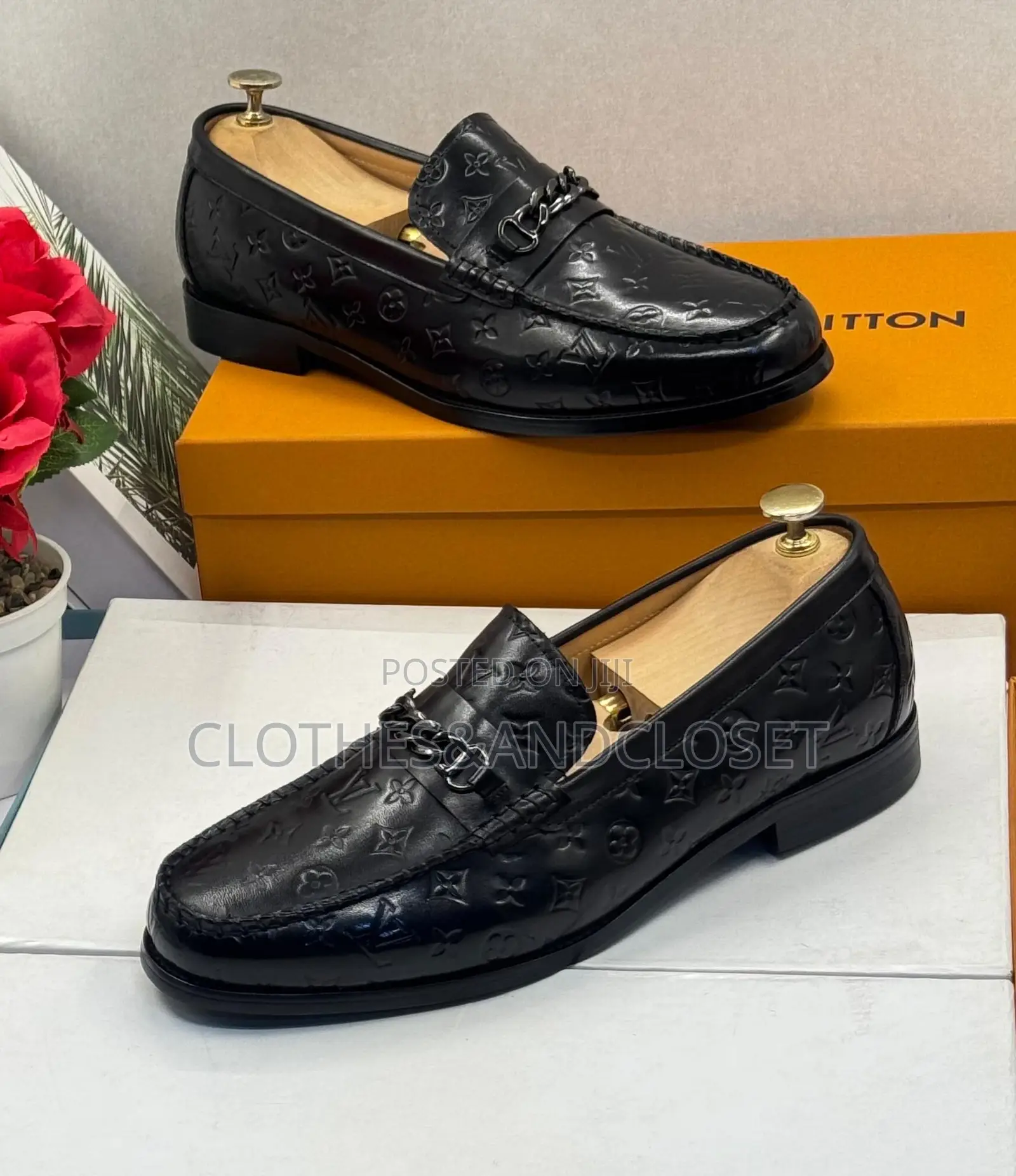 Louis Vuitton Major Loafers in Black Monogram Embossed Leather