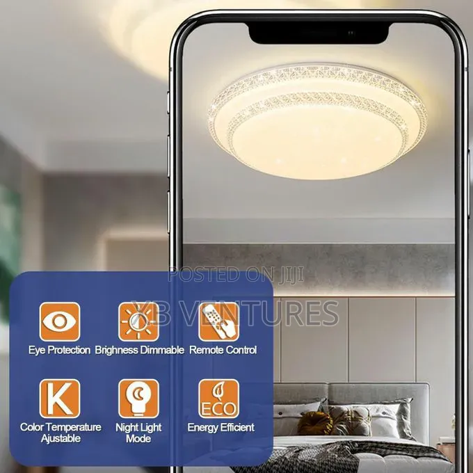 Crystal, Living Rooms and Bedrooms Light, With Remote Control.