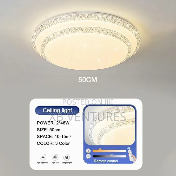 Crystal, Living Rooms and Bedrooms Light, With Remote Control.