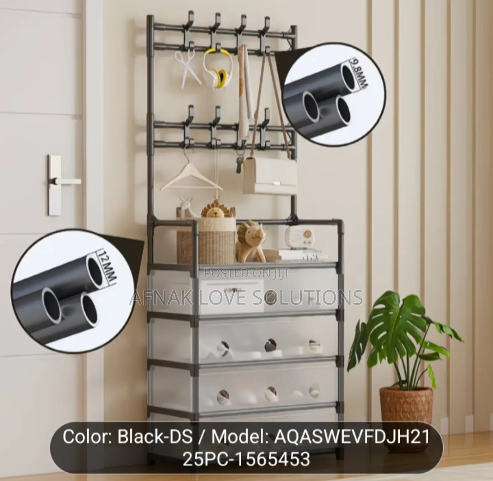 Dust Proof Shoe Rack With Hangers