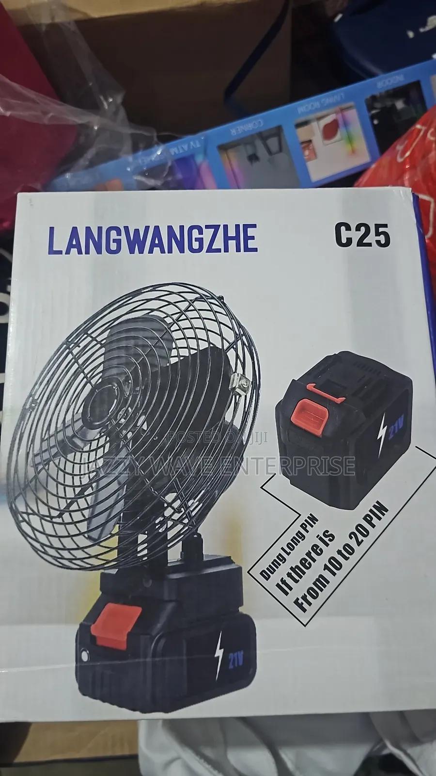 Lithium Battery Rechargeable Fan