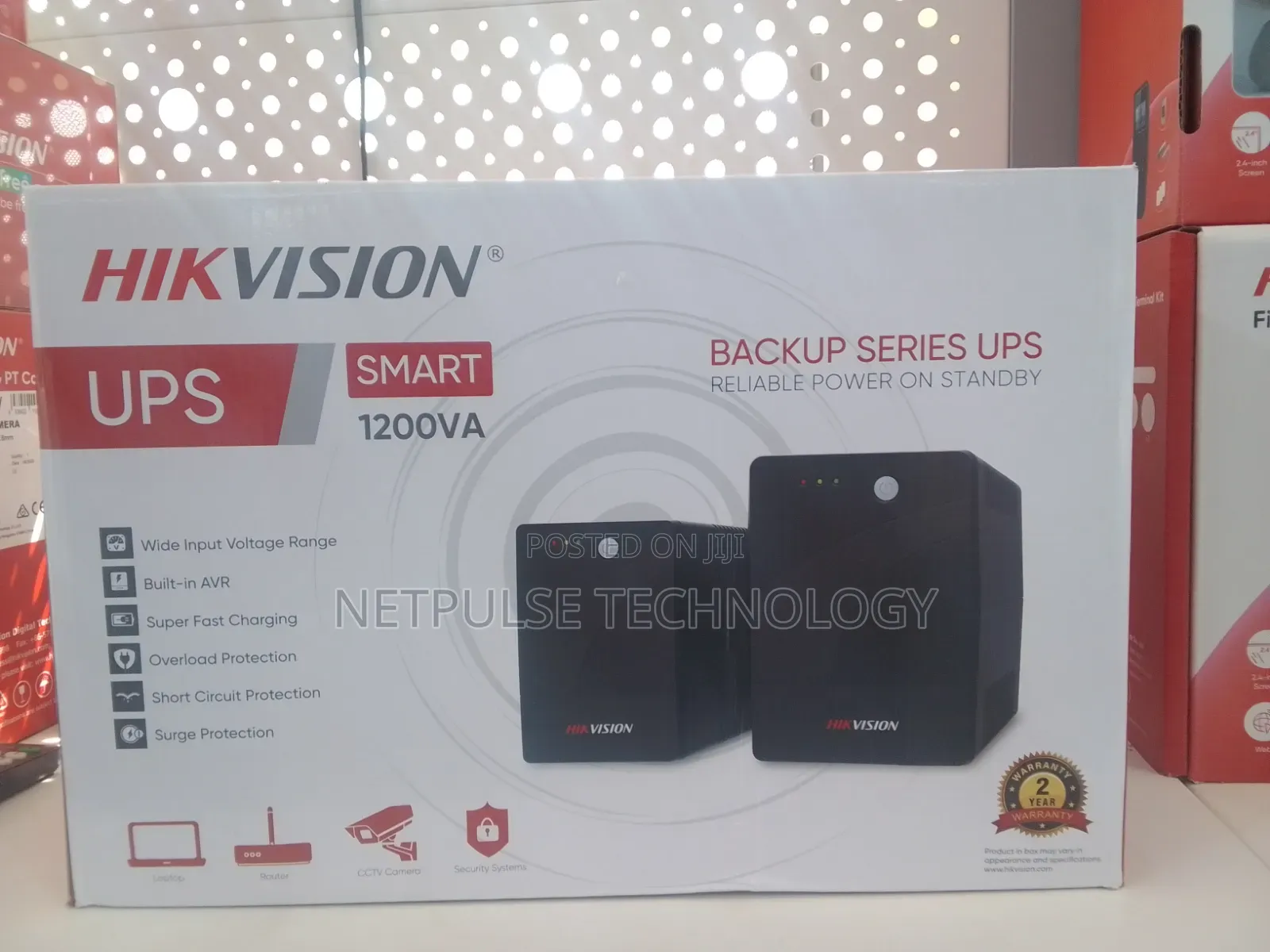 Hikvision 1200va/720w - Backup Ups With Built-in-Battery
