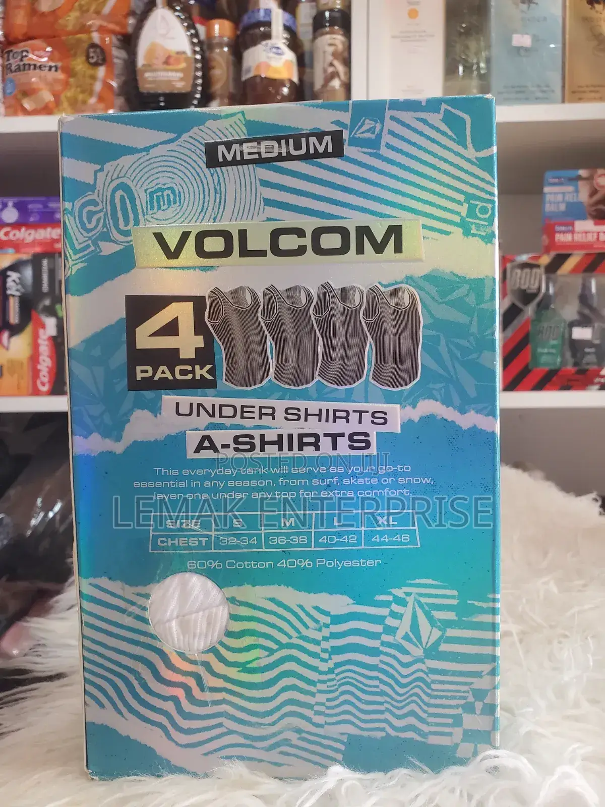Men Underwear/ Singlets Medium 4 Pack by Volcom