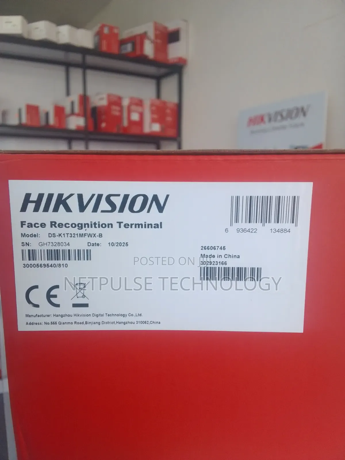 Hikvision Face Recognition Terminal Ds-K1t321mfwx-B