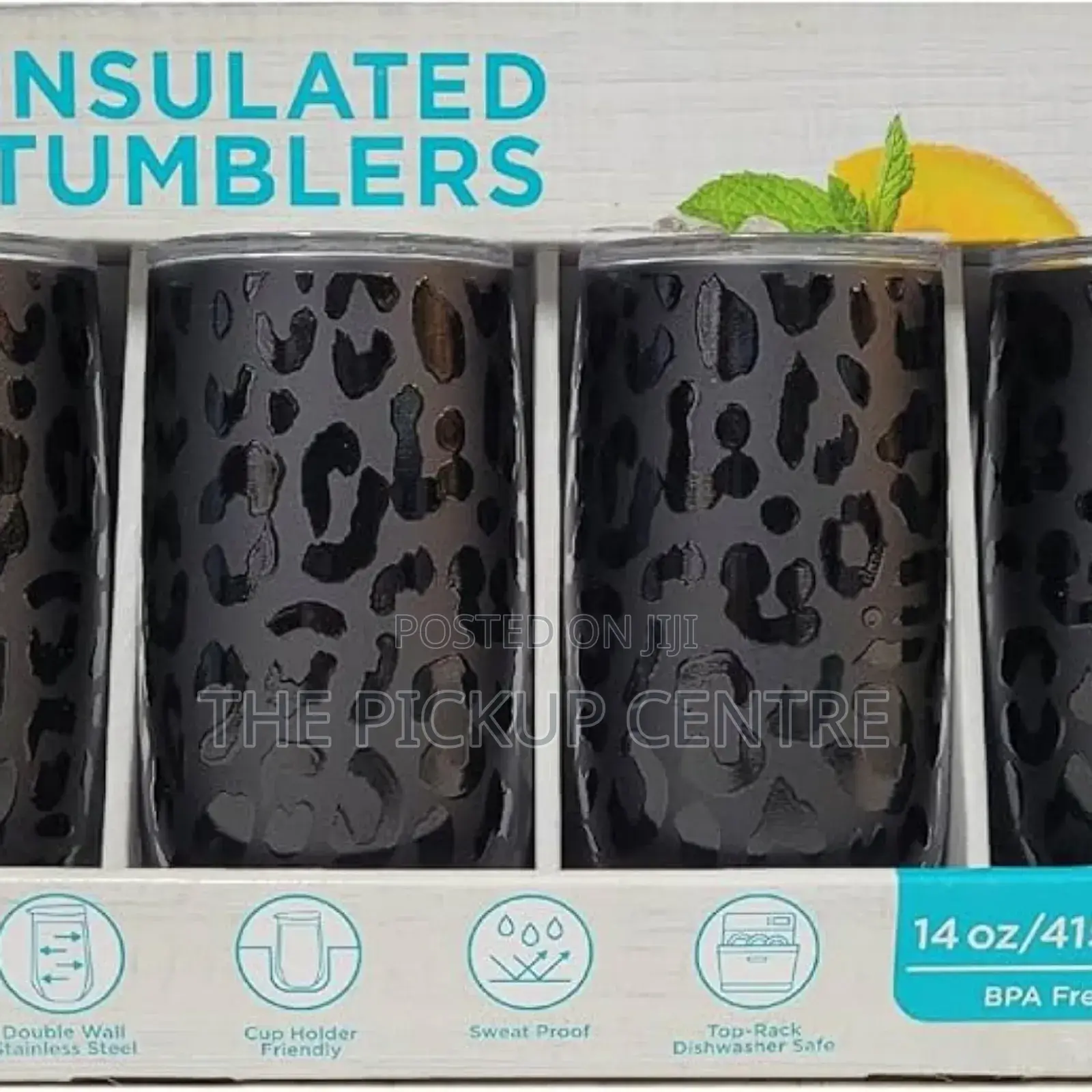 Member's Mark 415ml Insulated Tumblers With Lids, 4 Pack