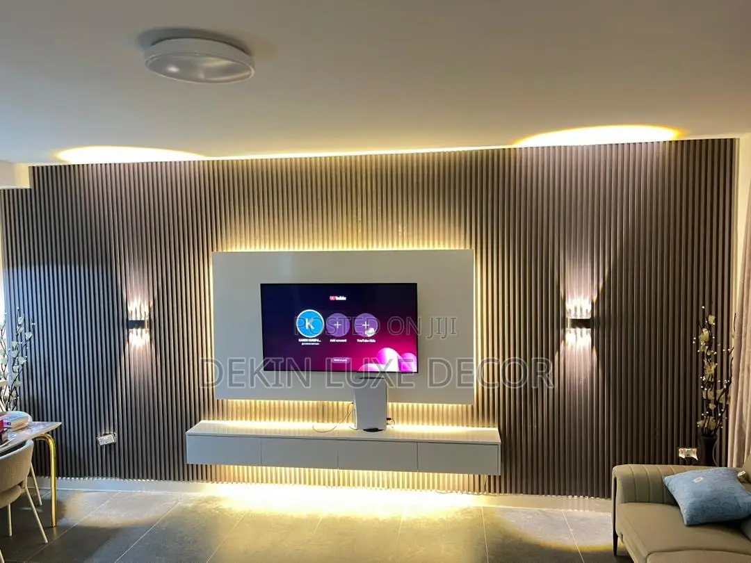 Tv Unit With Fluted Panels
