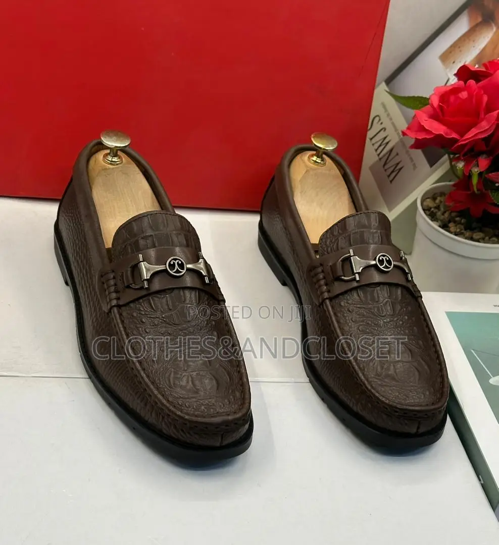 Coffee Brown Leather Loafers, Salvatore Ferragamo