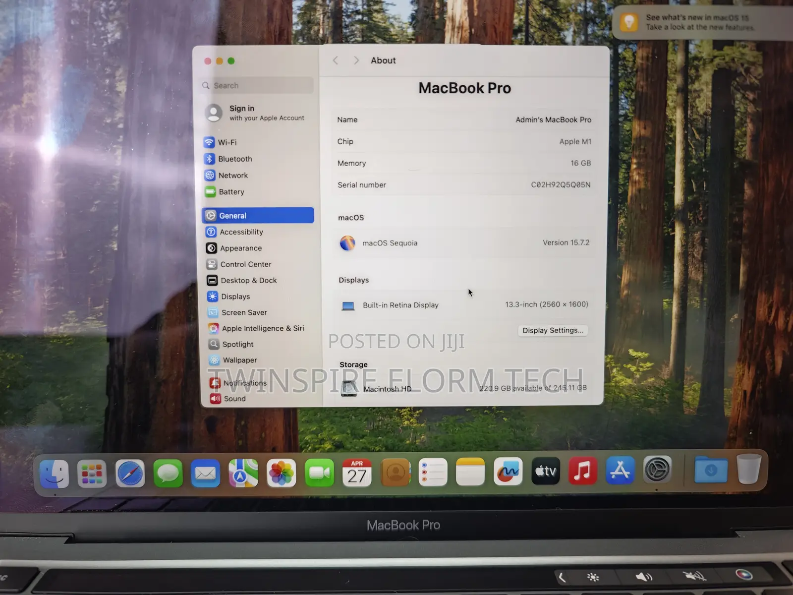Laptop Apple MacBook Pro 2020 M1 16GB Apple M1 SSD 256GB