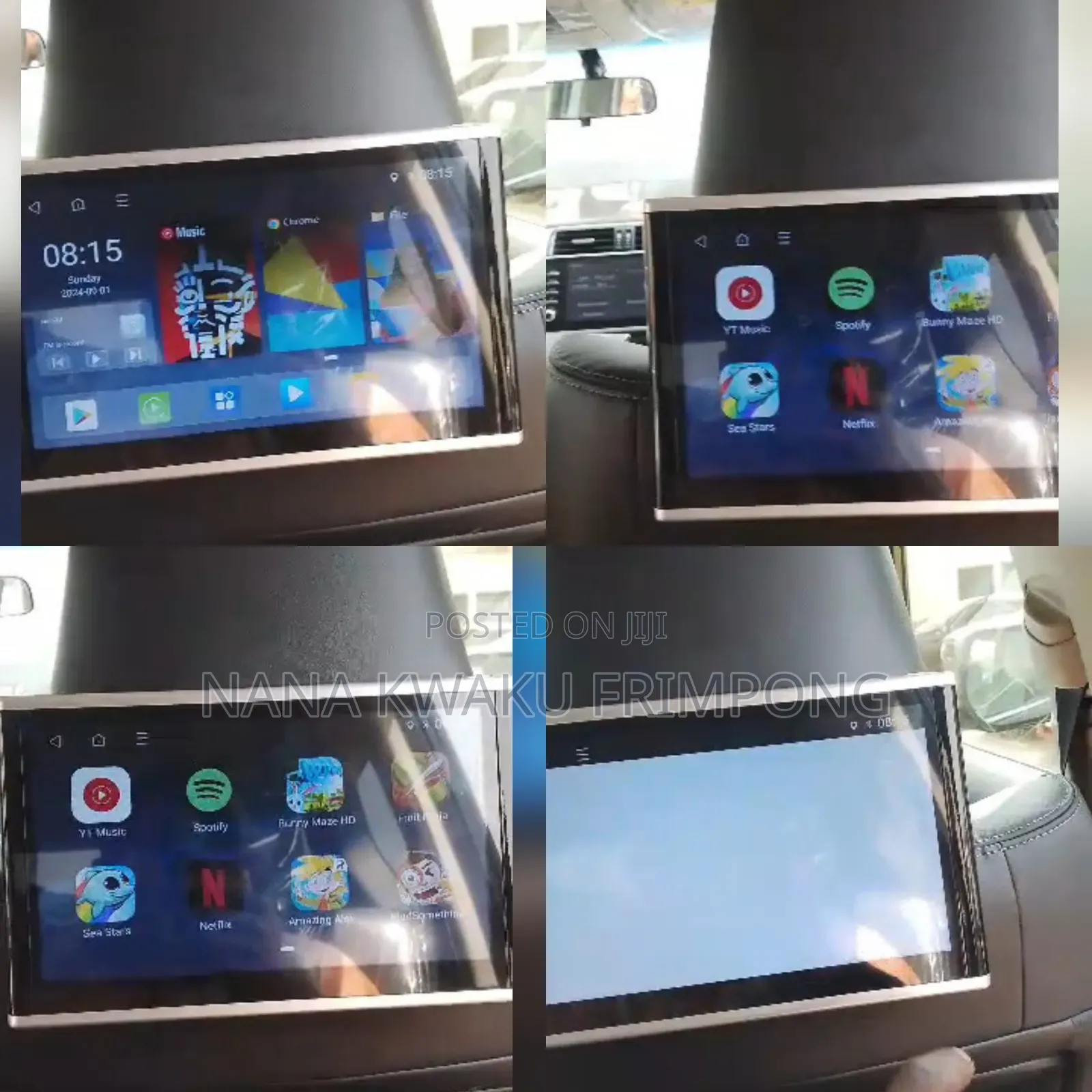Universal 10" Android and Apple Car Play Headrest Monitor Available