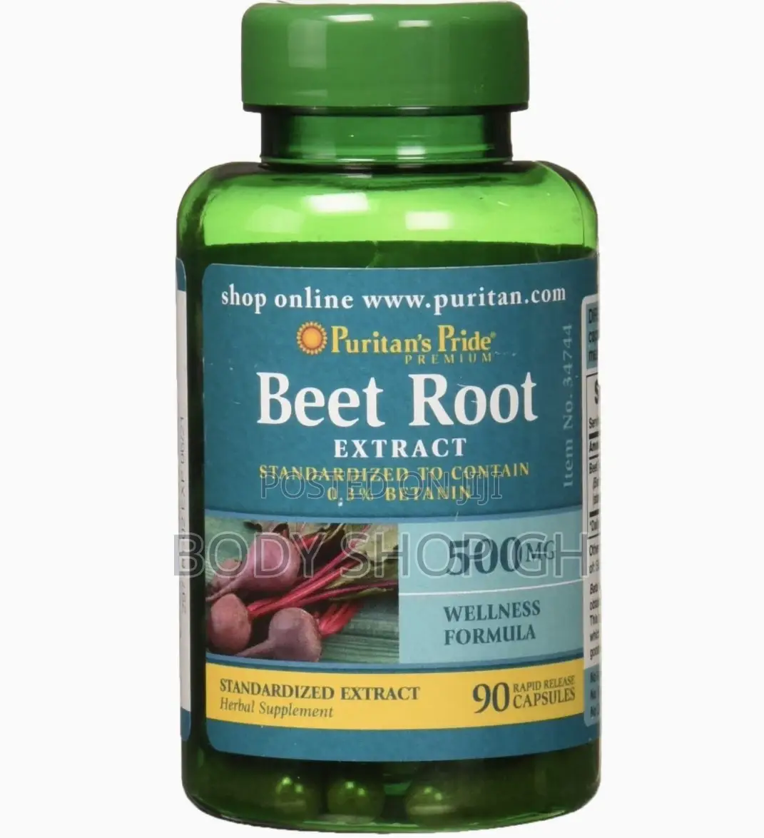 Puritan's Pride Beet Root Extract 500 Mg Capsules, 90 Count